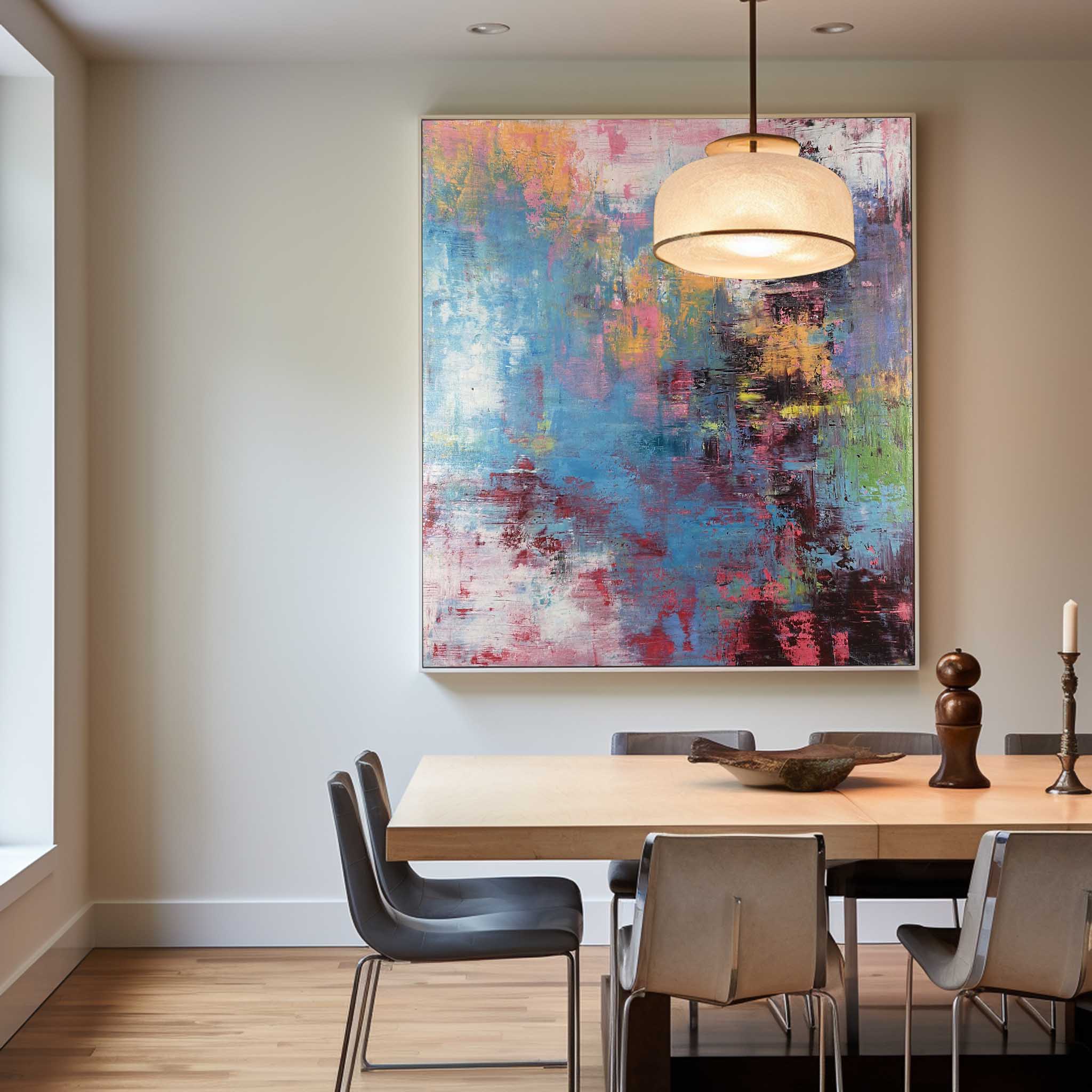 Vibrant Colorful Abstract Oil Painting