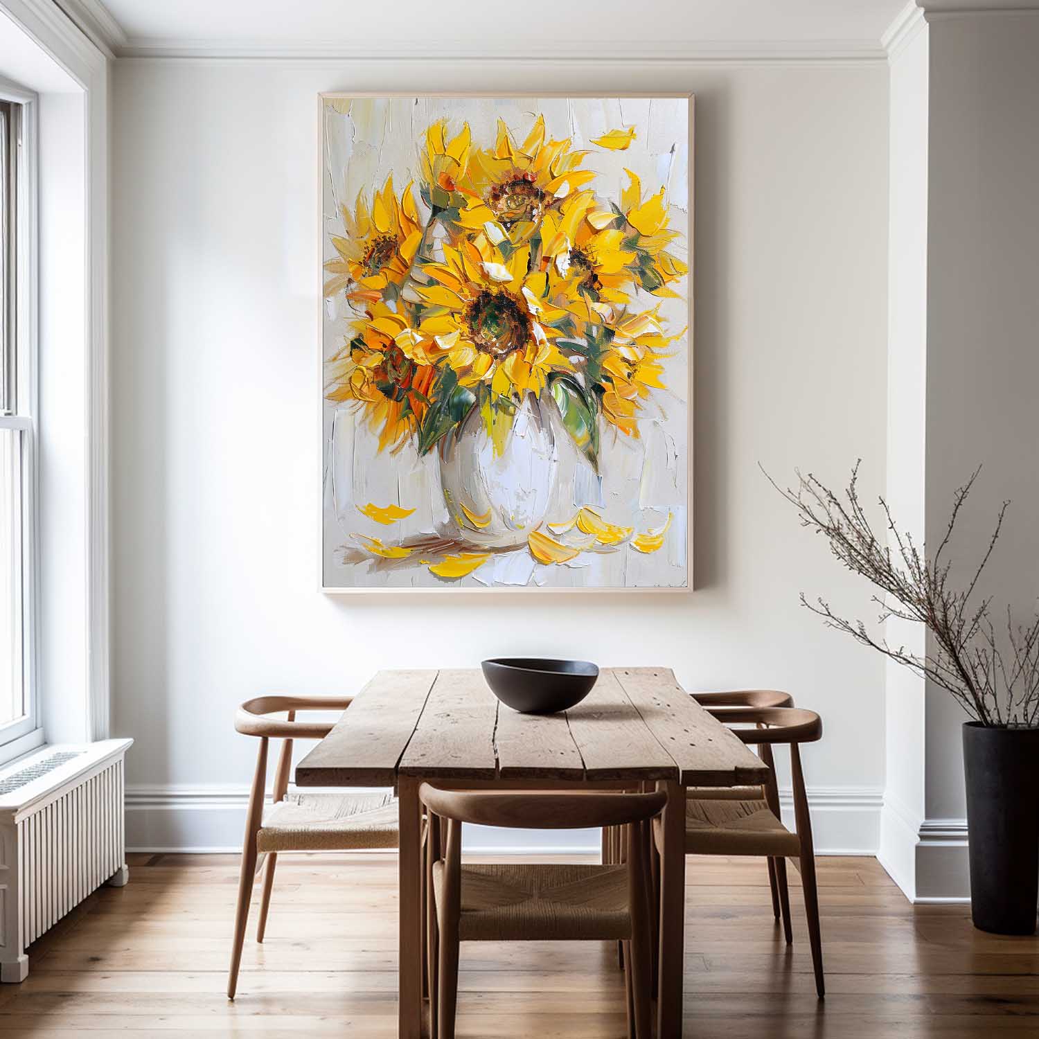 Yellow Sunflower Bouquet Floral  Painting