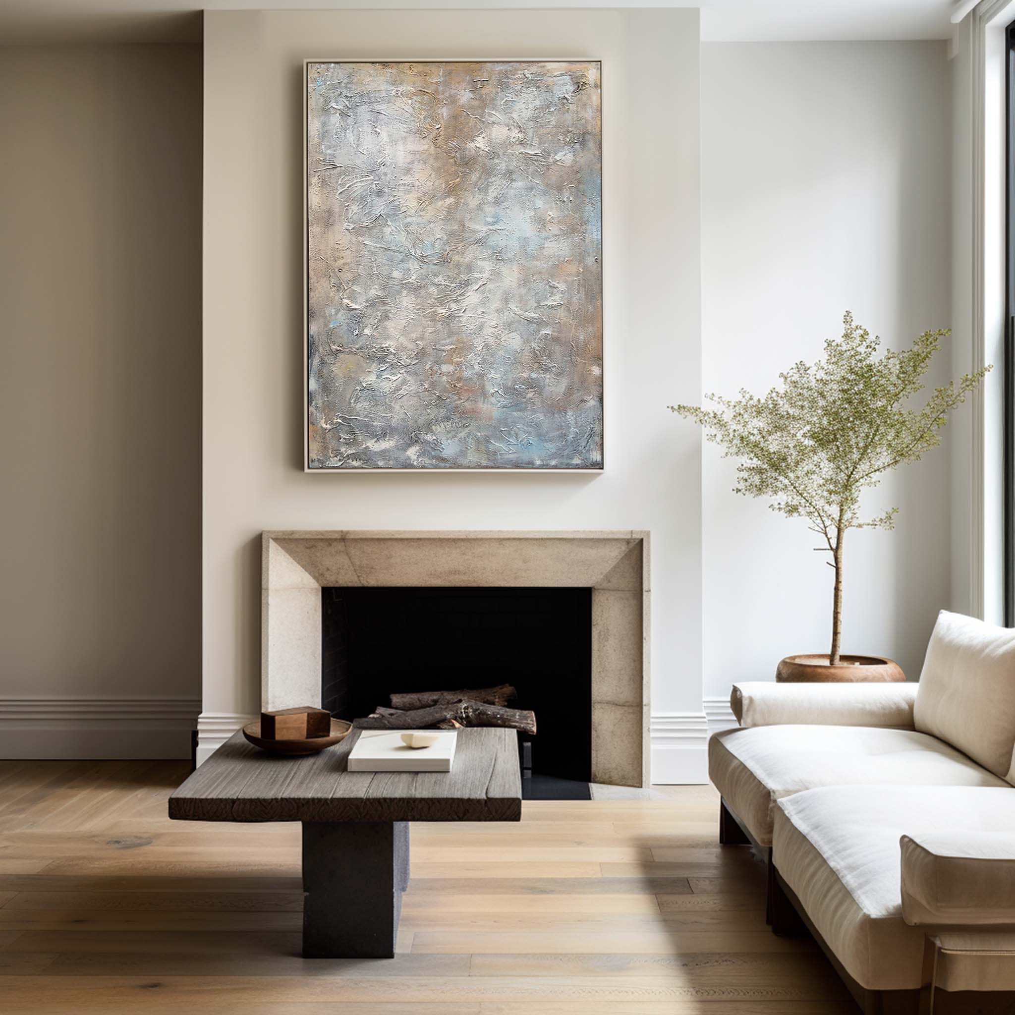 Brown Abstract Painting ABAV20 - Neutralighting
