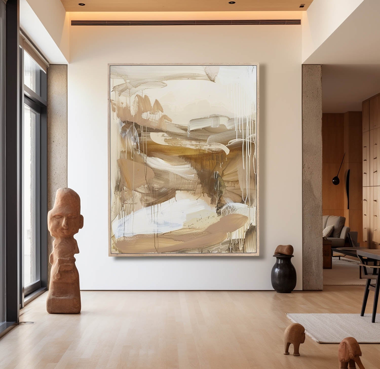 Warm Earth‑Tone Textured Canvas Painting