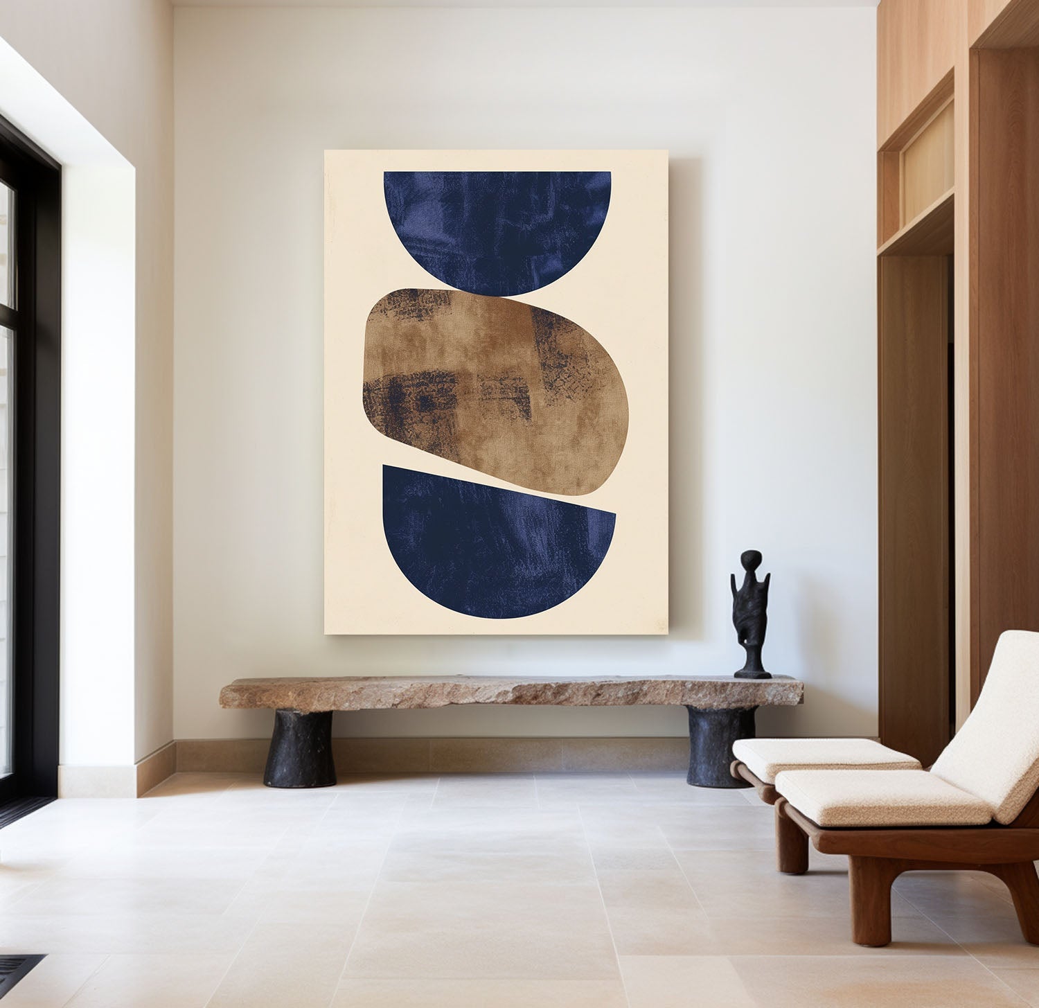 Wall Art Indigo Pebble Balance