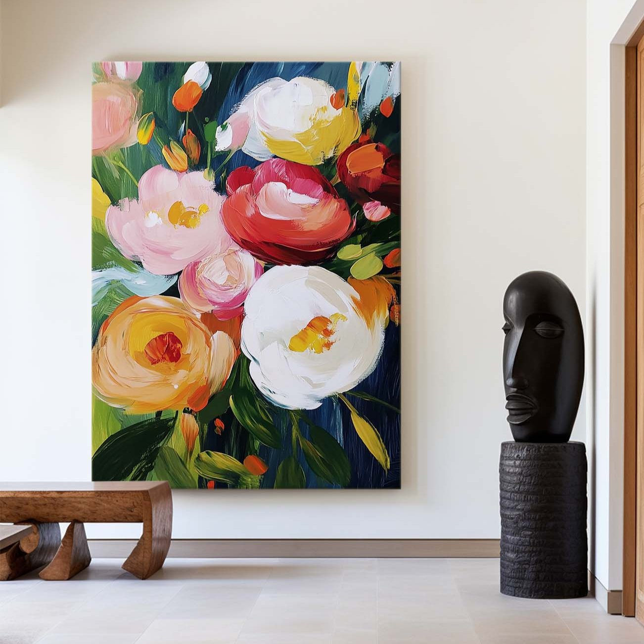 Colorful Floral Modern Abstract Wall Art