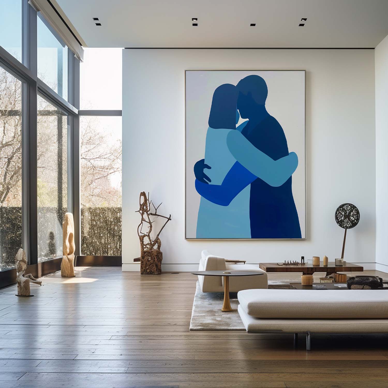 Love Wrapped in Blue Canvas Art