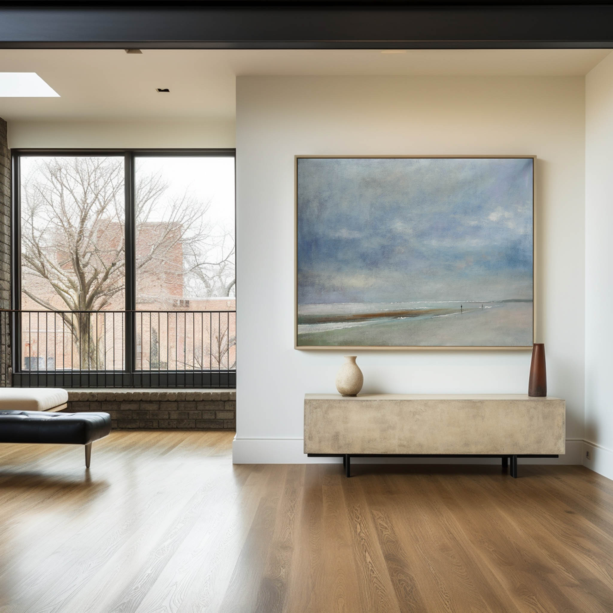 Seaside Scenery Abstract Painting ABSH10 - Neutralighting