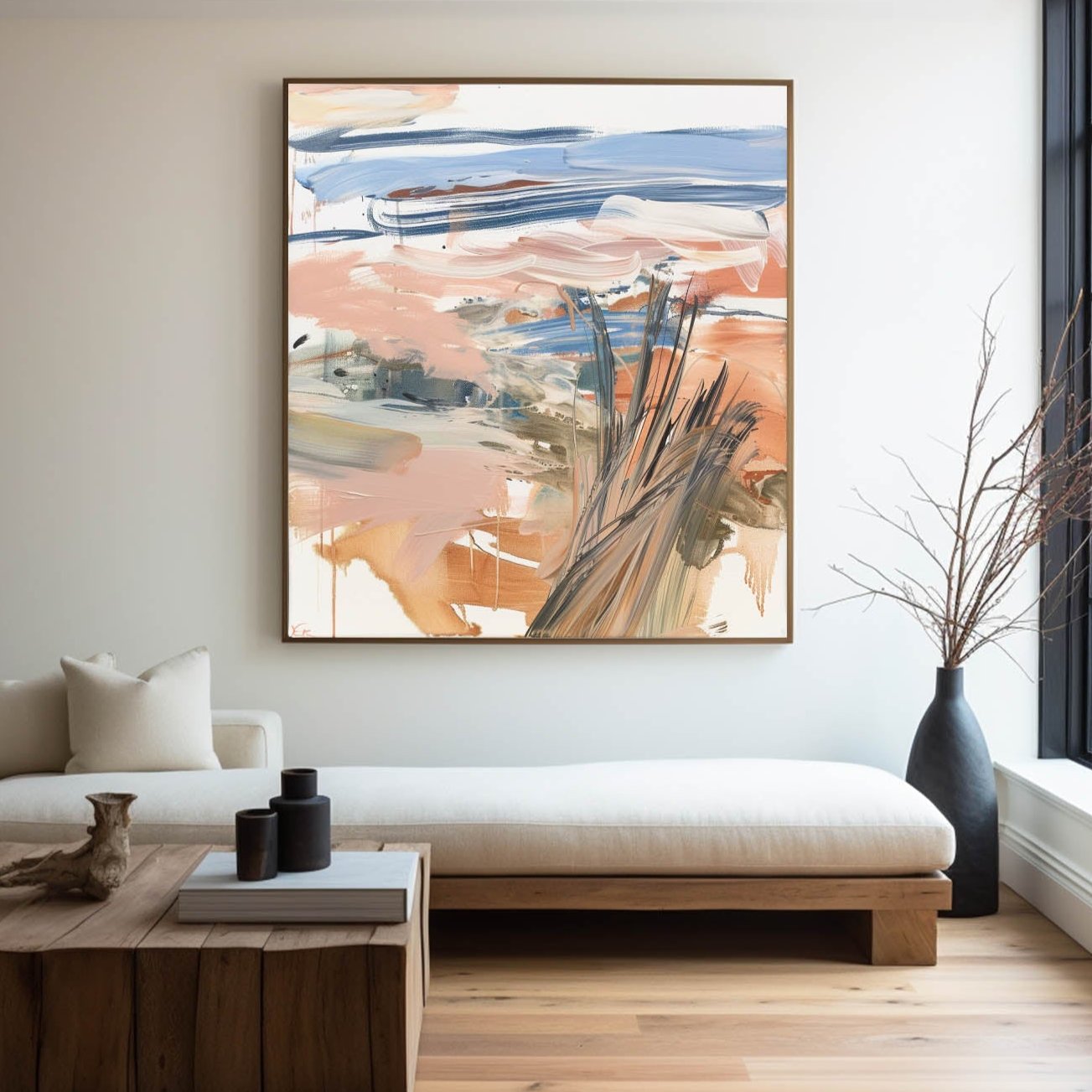 Coastal Brushstrokes Abstract Landscape Art