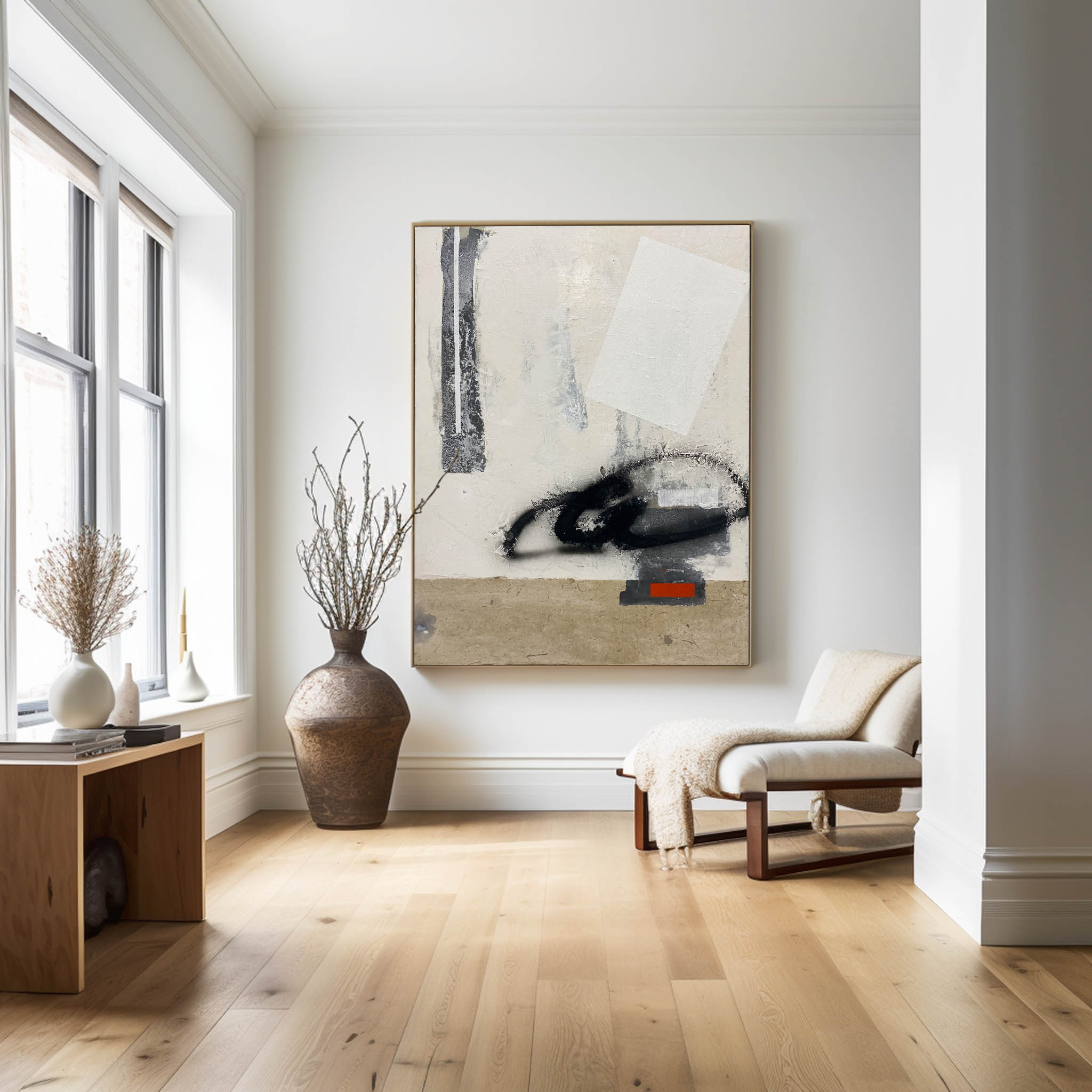 Brown Abstract Painting ABAV173 - Neutralighting