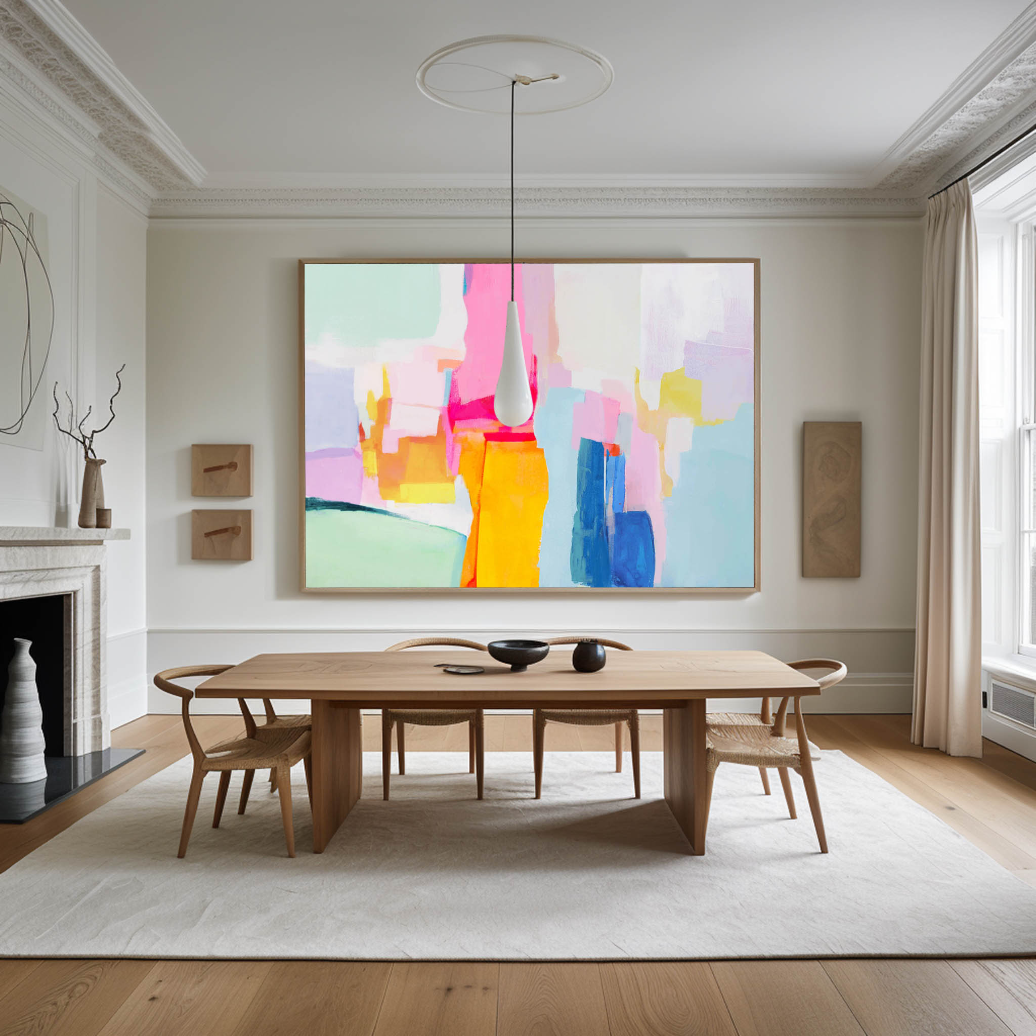 Colorful Pastel Abstract Painting