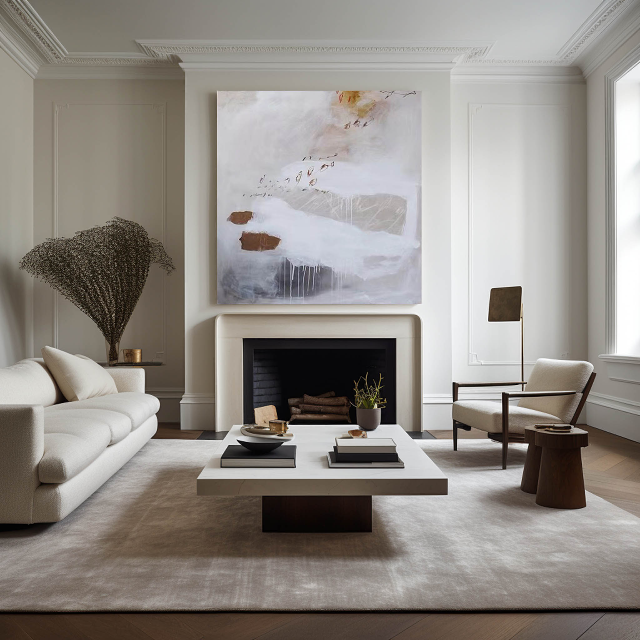 Wall Art Abstract Neutral Painting