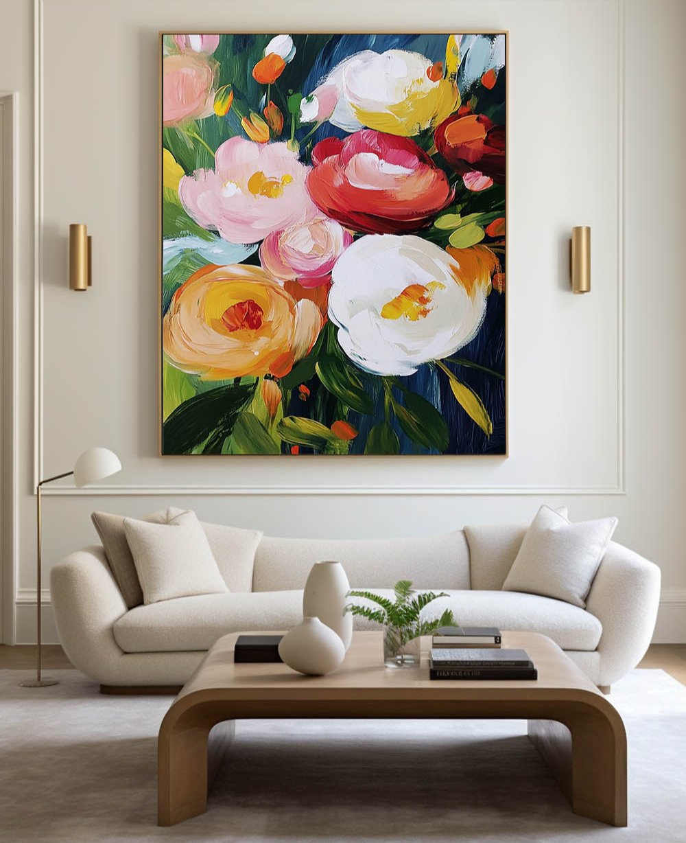 Colorful Floral Modern Abstract Wall Art