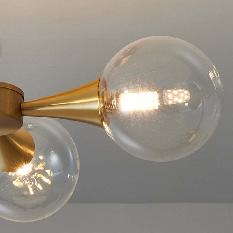 Valentina Contemporary Flush Mount Ceiling Light, Glass Bubble - Neutralighting