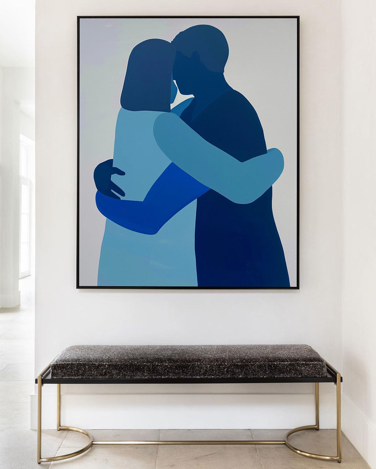 Love Wrapped in Blue Canvas Art