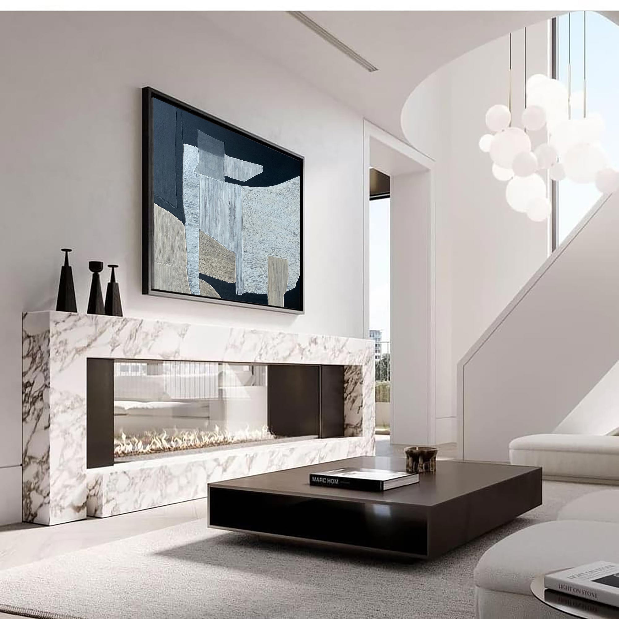 Black And Grey Abstract Painting