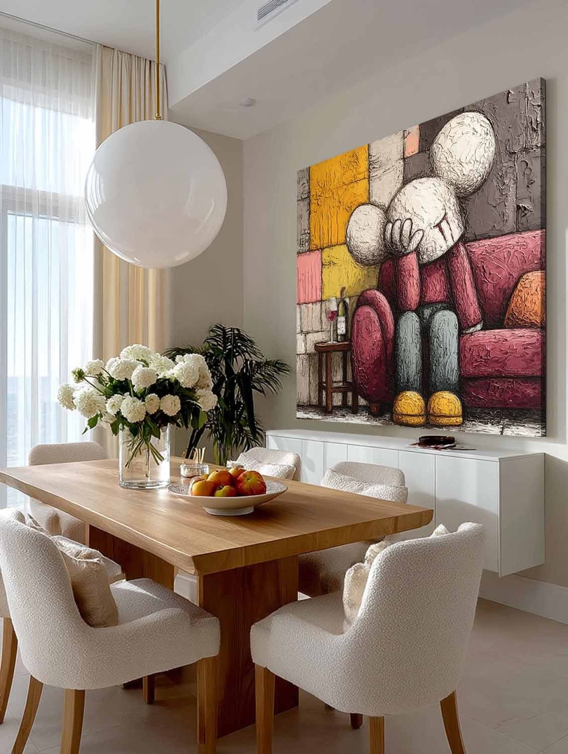 Kaws Style Pop Art Impasto Painting