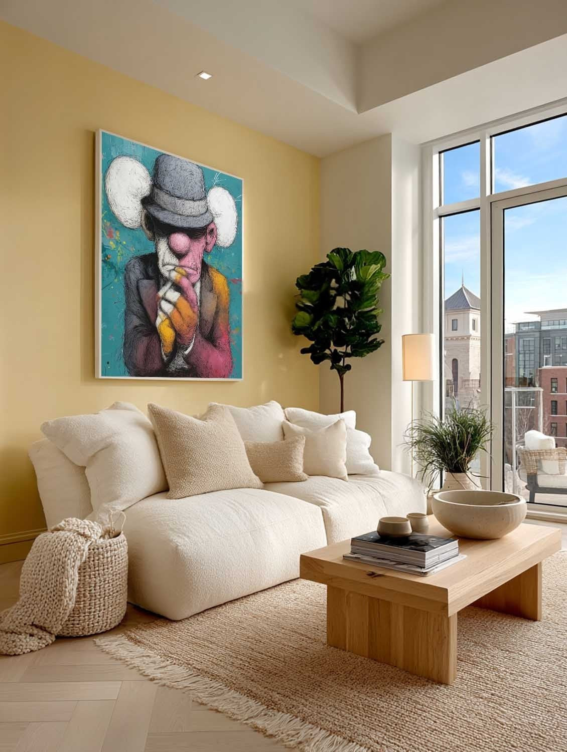 Kaws Gangster Pop Art Painting Modern