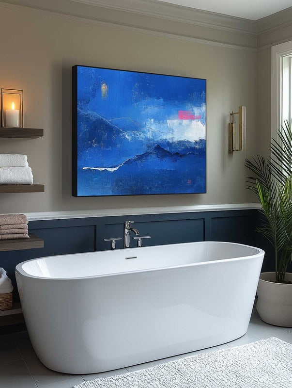 Wall Art Majestic Textured Blue