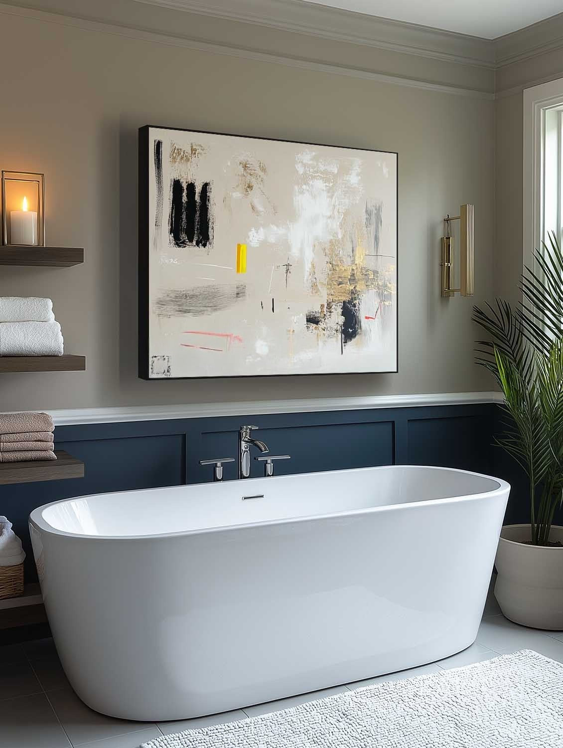 Wall Art Modern Textured Neutral