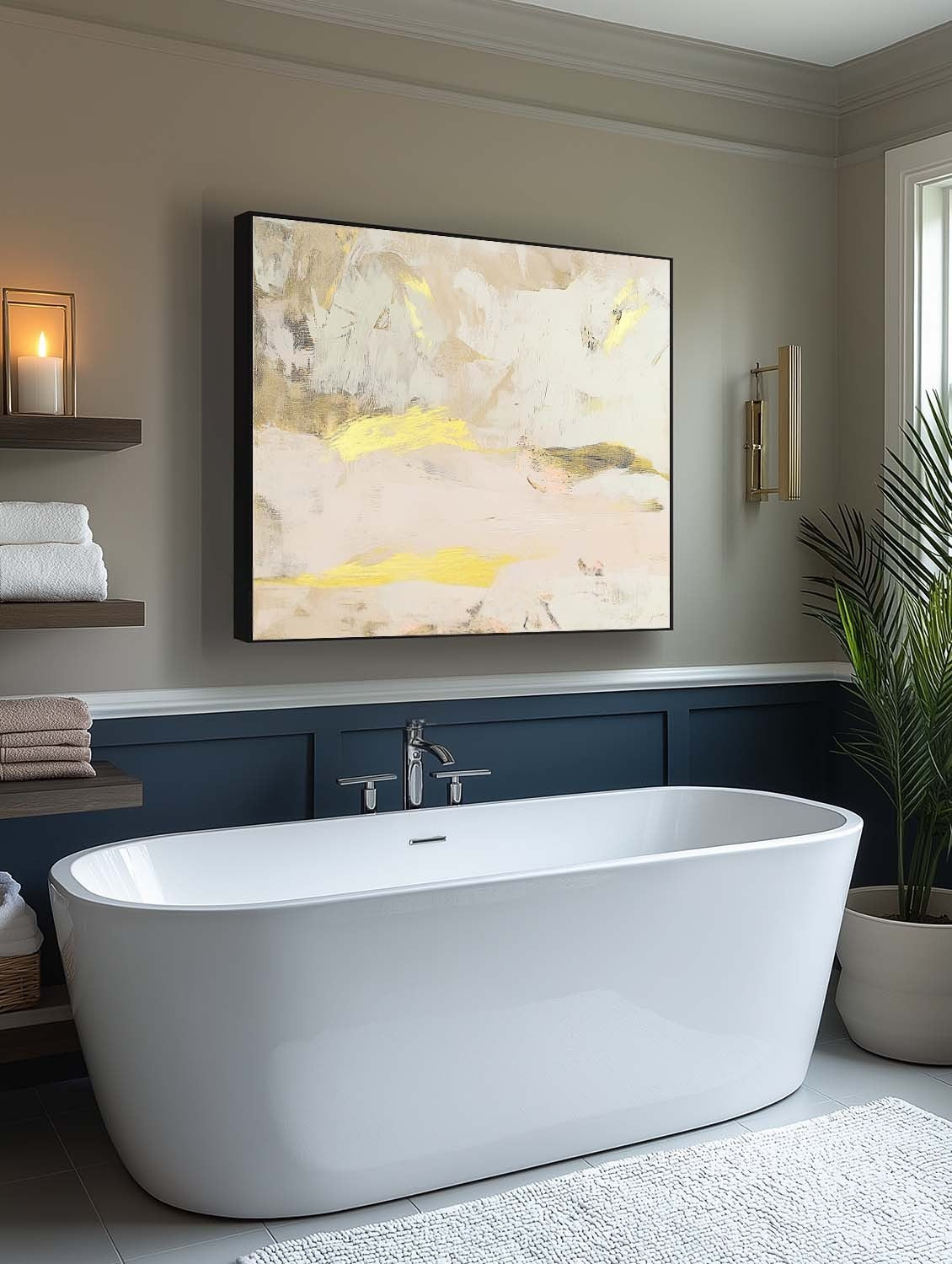 Wall Art Soft Textured Layered Gold
