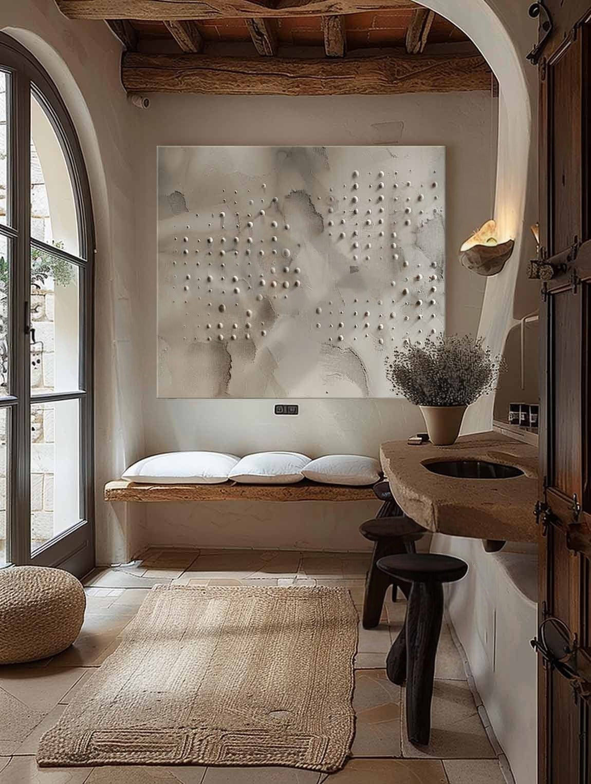Wall Art Neutral Dotted Wabi-Sabi