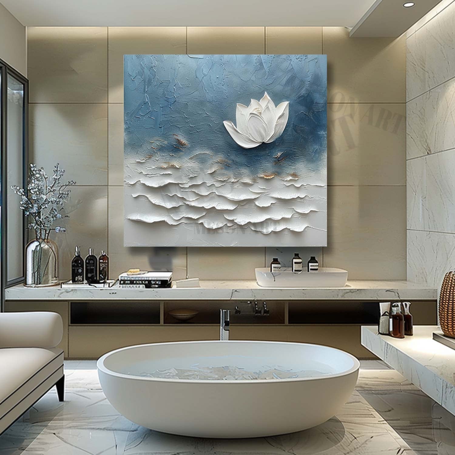 Plaster Art Texture Painting SG329 - Neutralighting