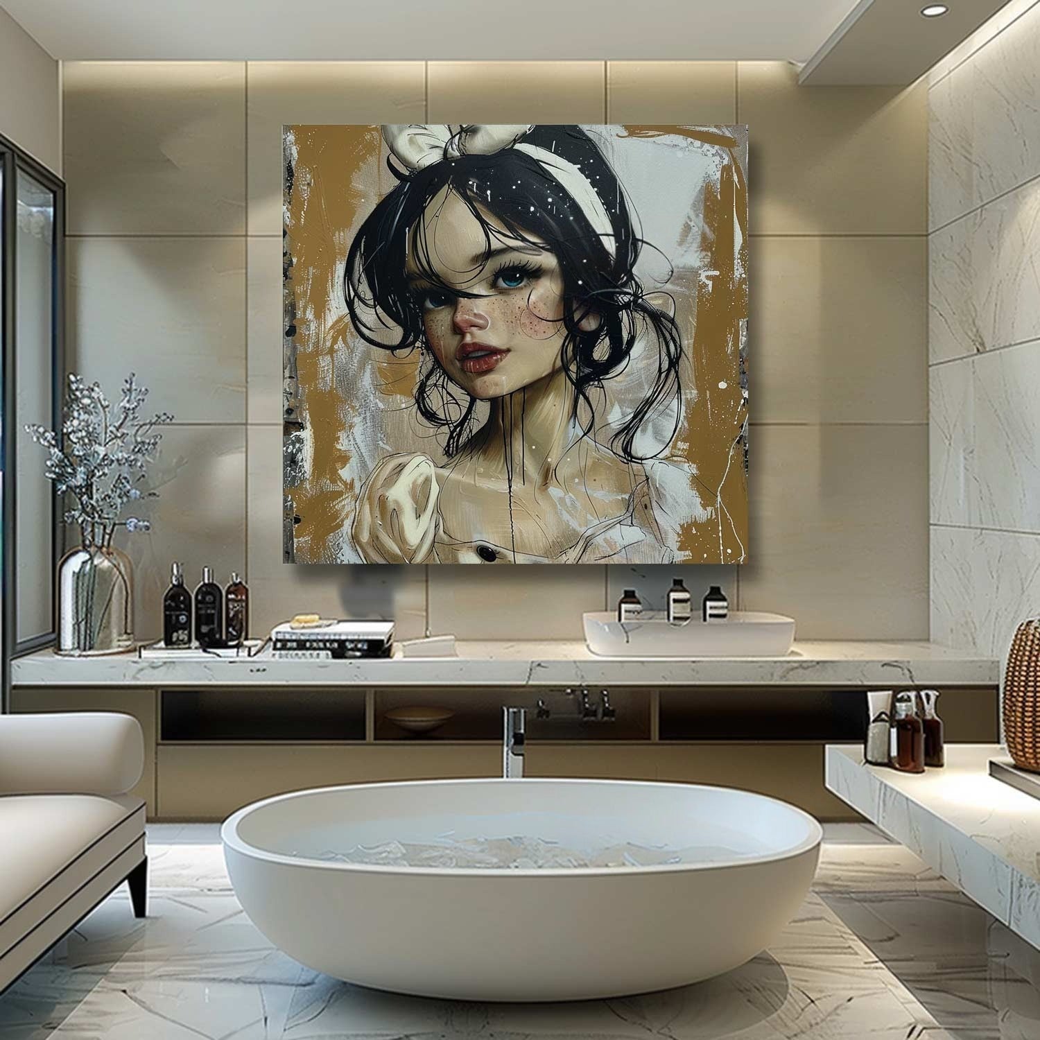 Wall Art Textured Expressive Brushstroke