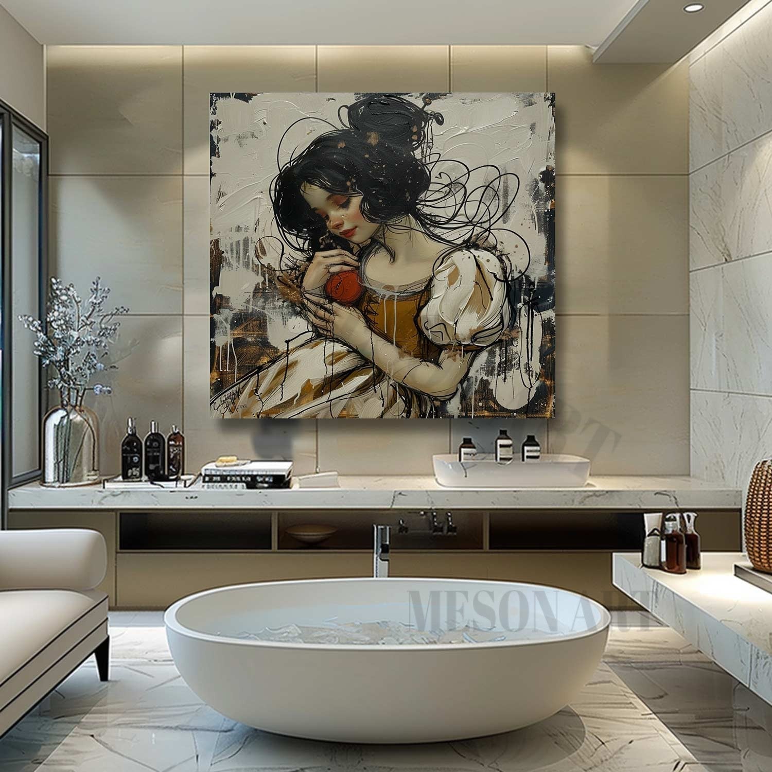 Wall Art Snow White Canvas