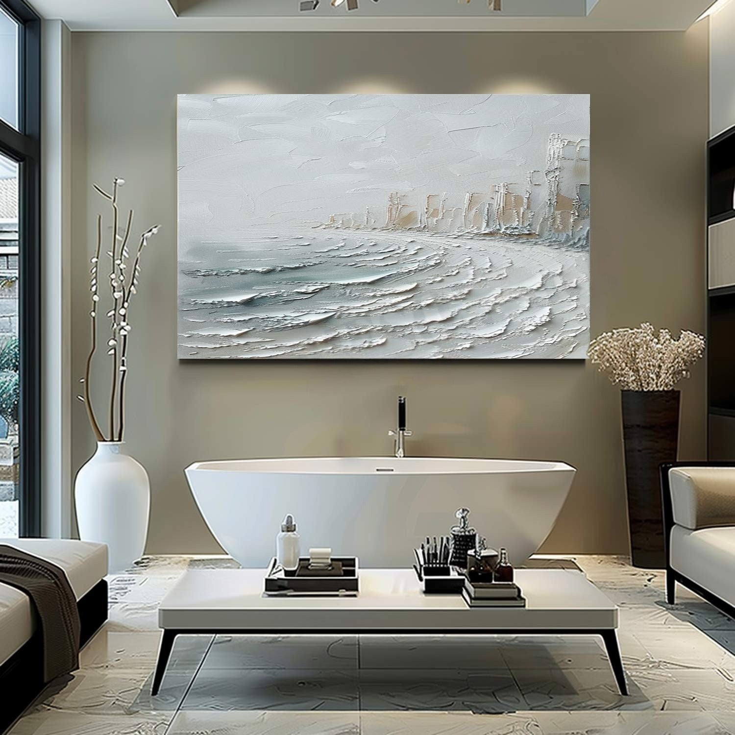 Wall Art Misty Coastal Cliffs Seascape