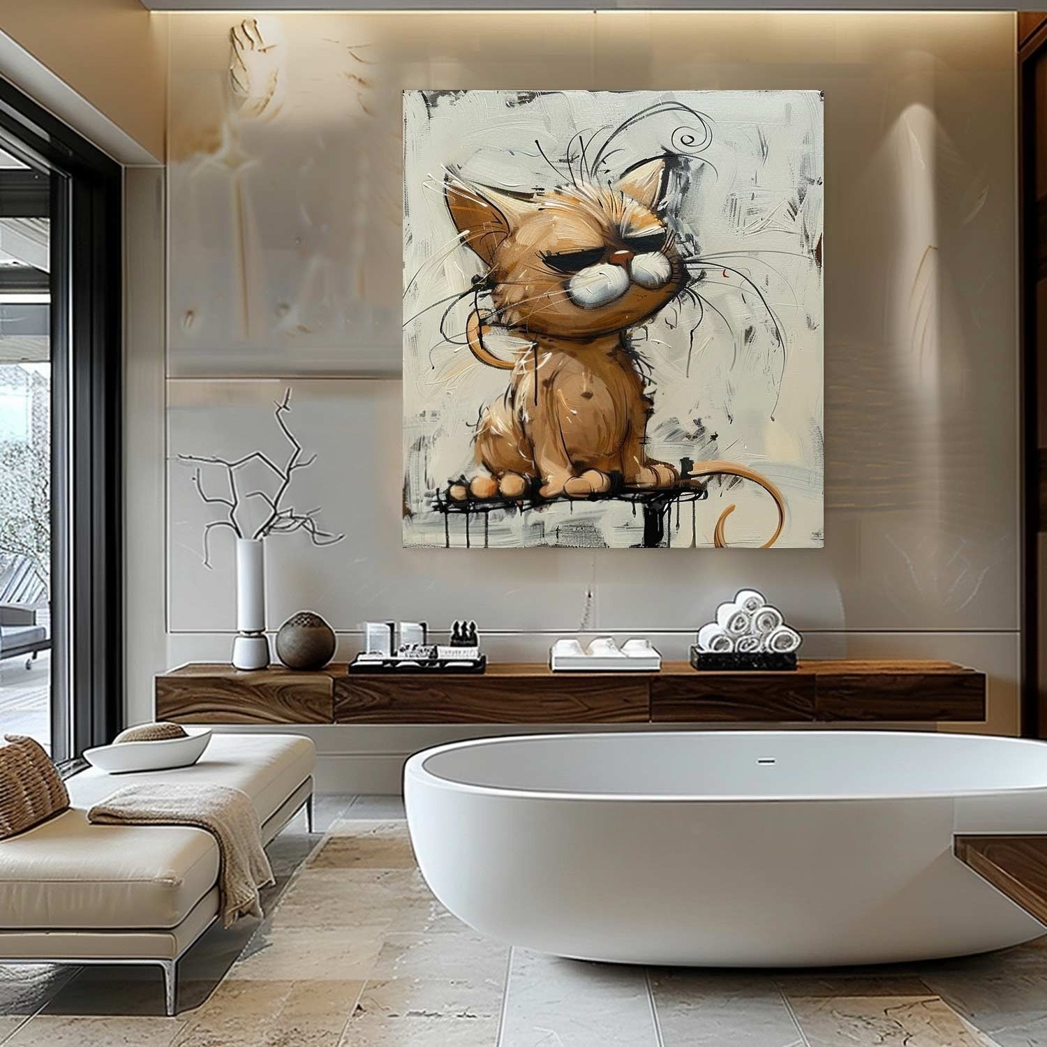 Wall Art Textured Expressive Brushstroke