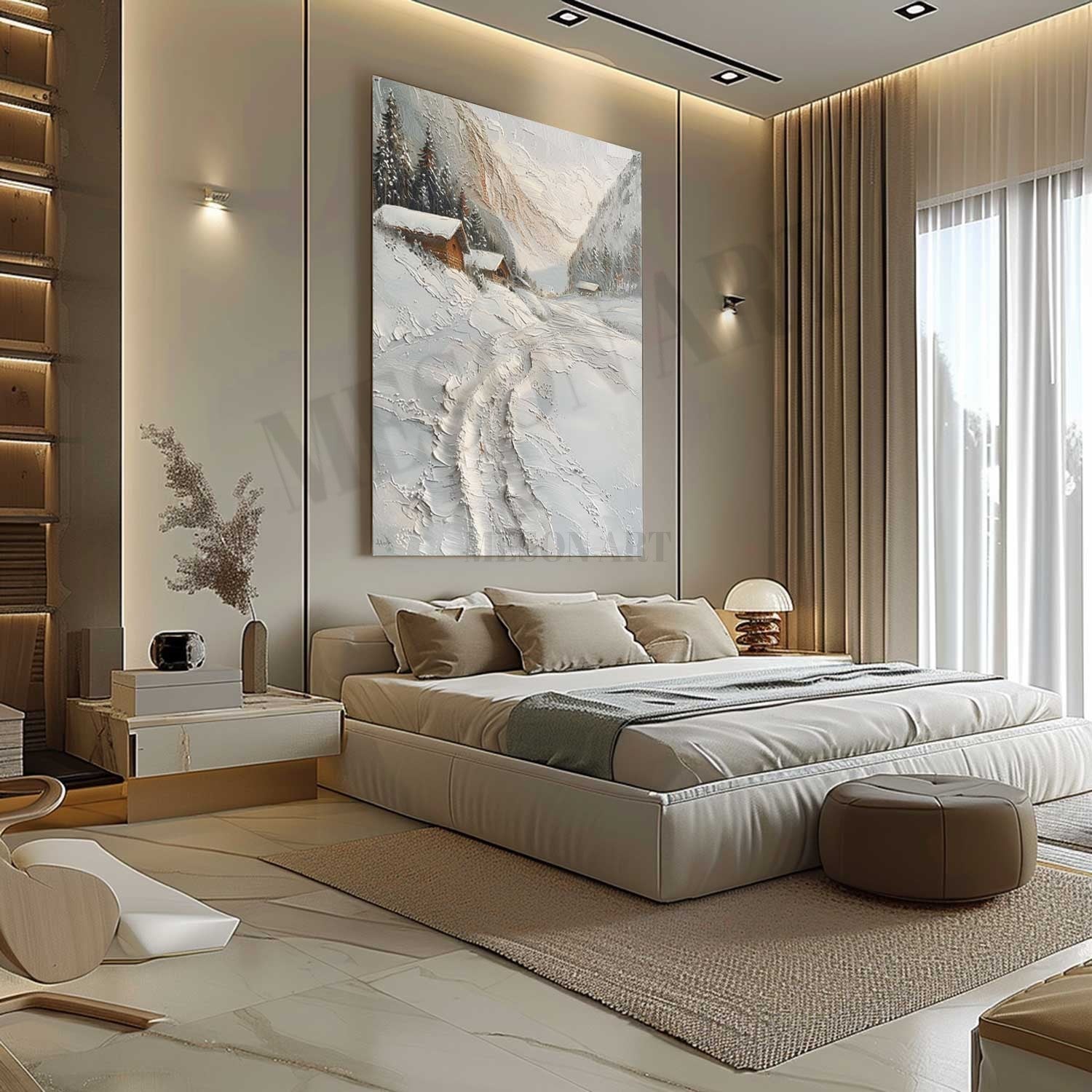 Plaster Art Texture Painting SG325 - Neutralighting