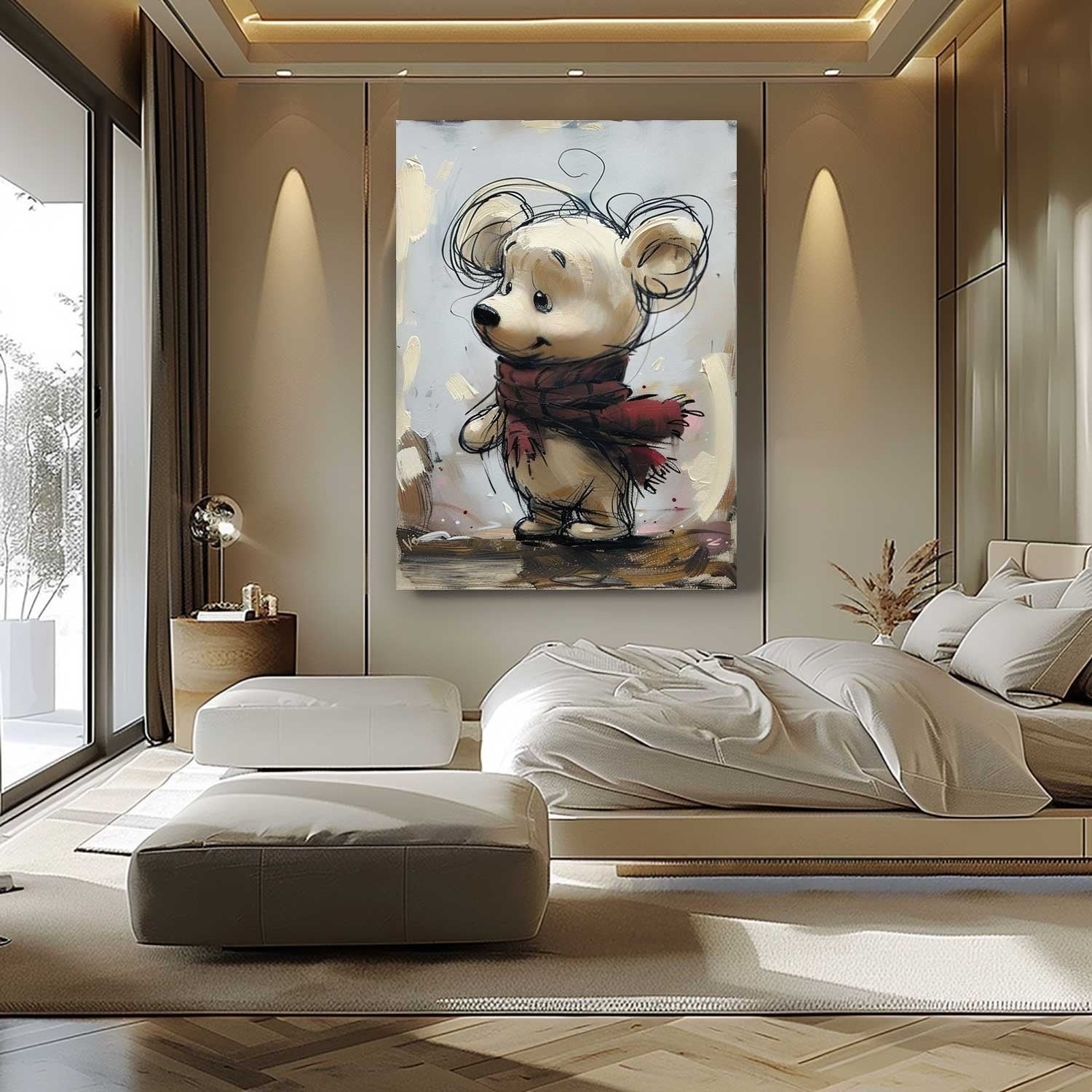 Wall Art Whimsical Winter Bear