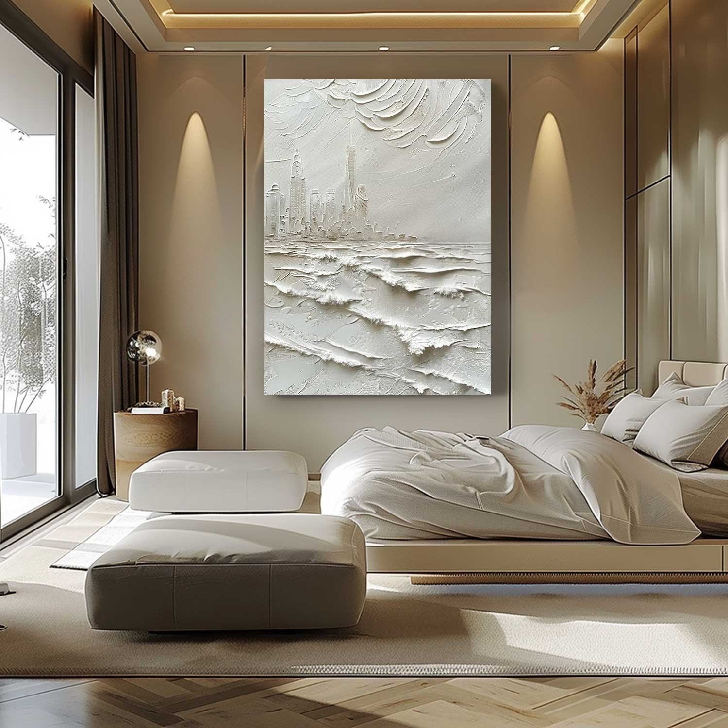 Wall Art Impasto Coastal Metropolis