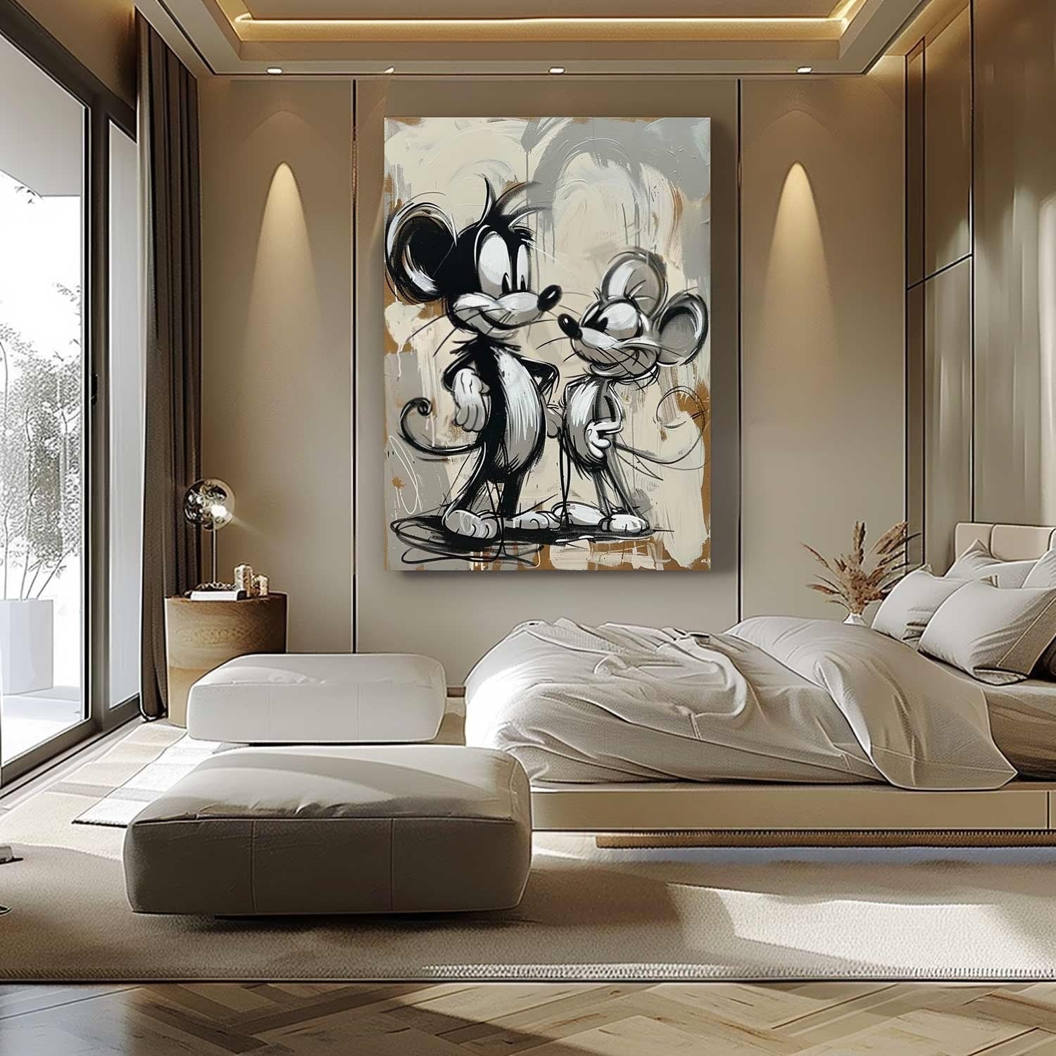 Wall Art Timeless Pop Art Mouse Pair
