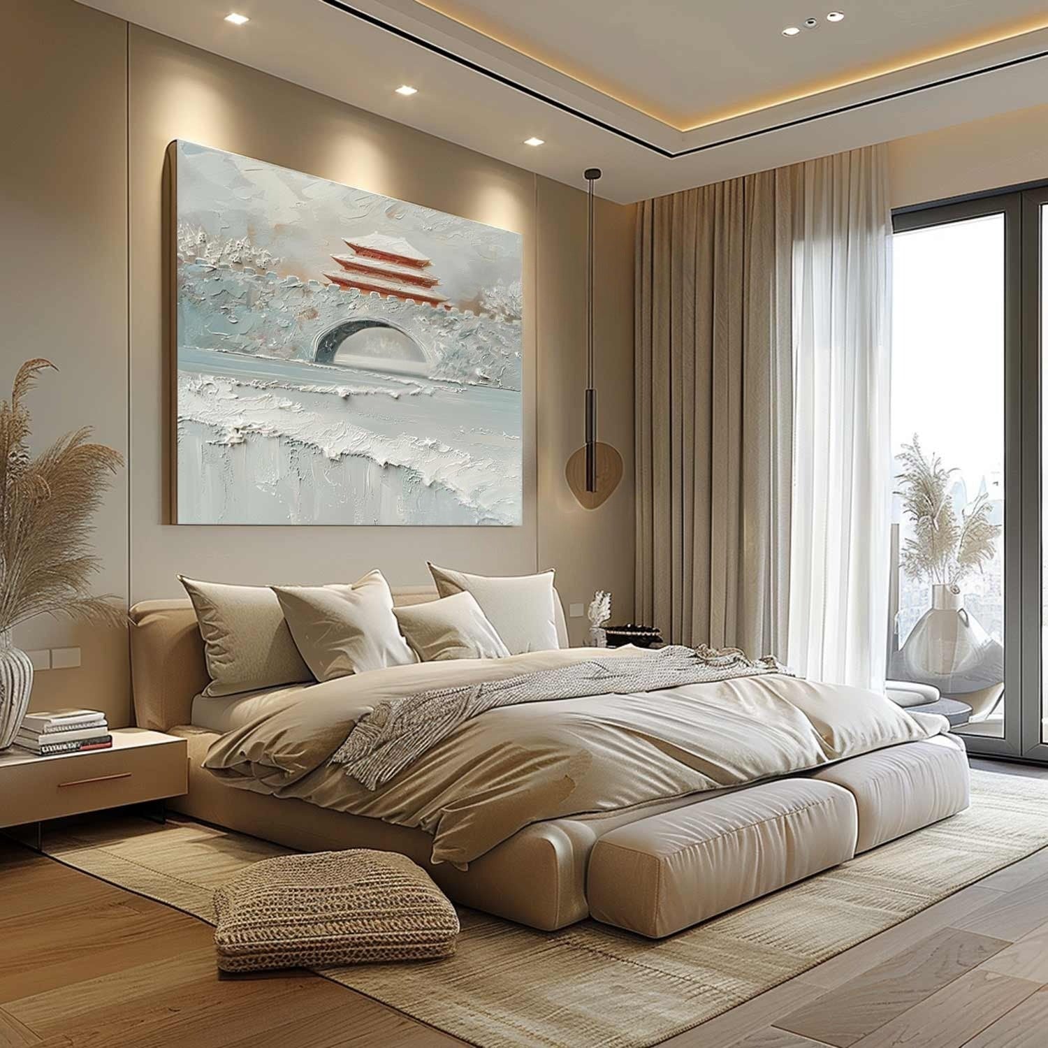 Wall Art Snow-Covered Ancient Chinese