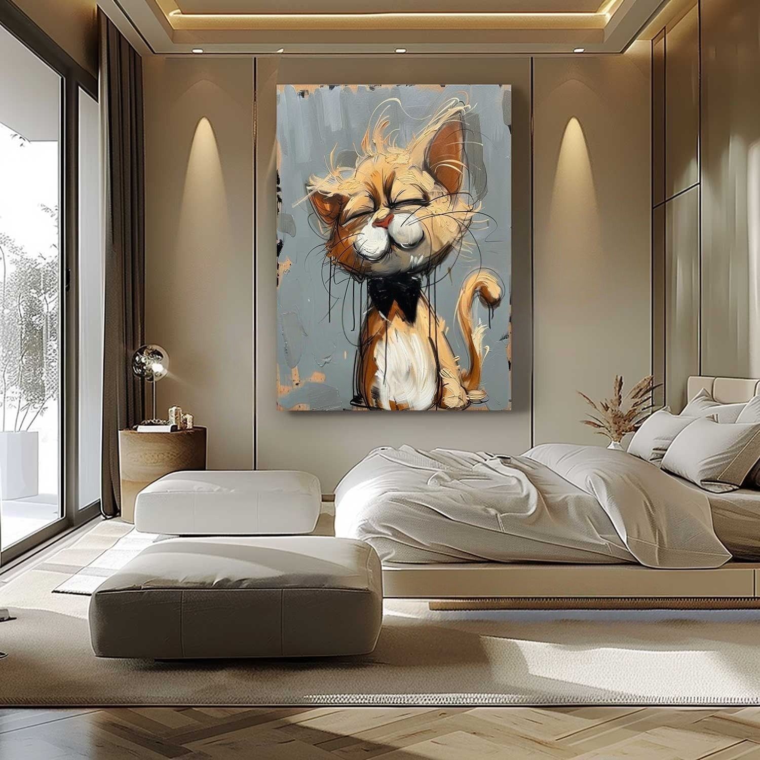 Wall Art Textured Expressive Brushstroke