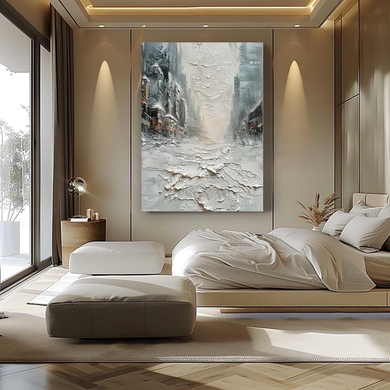 Wall Art Impasto Urban Street Painting
