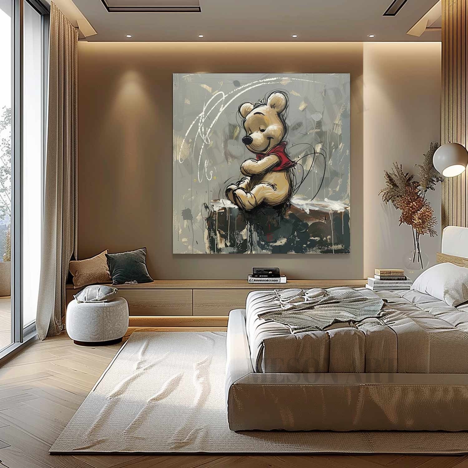 Wall Art Textured Whimsical Winnie Pop