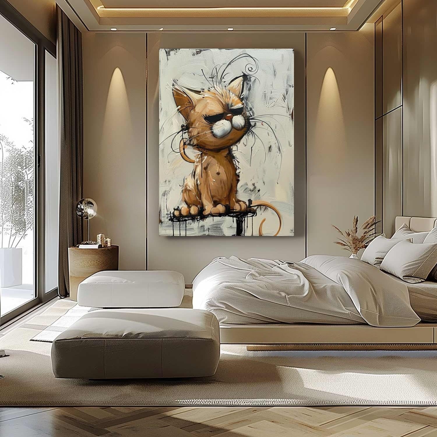 Wall Art Textured Expressive Brushstroke