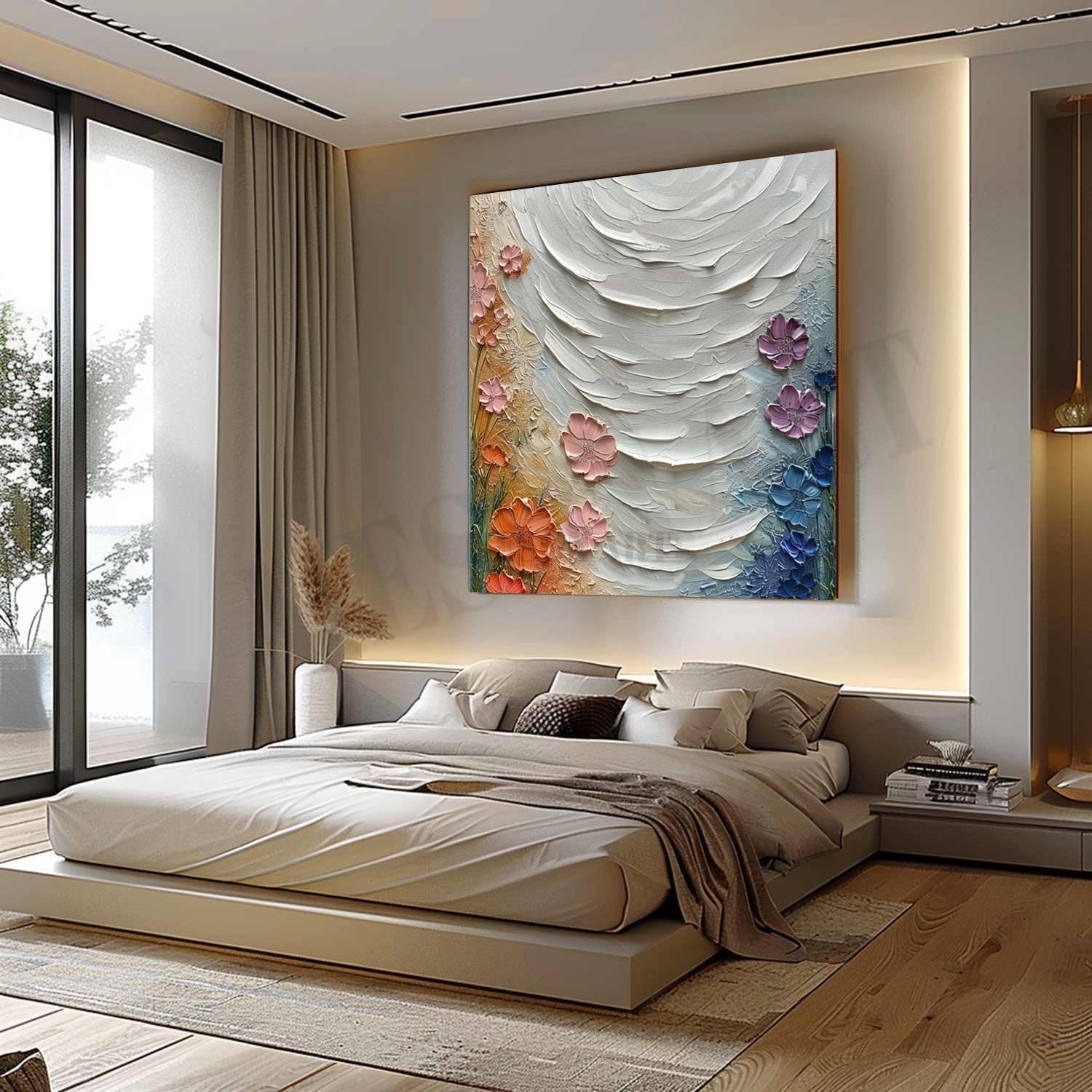 Plaster Art Texture Painting SG332 - Neutralighting