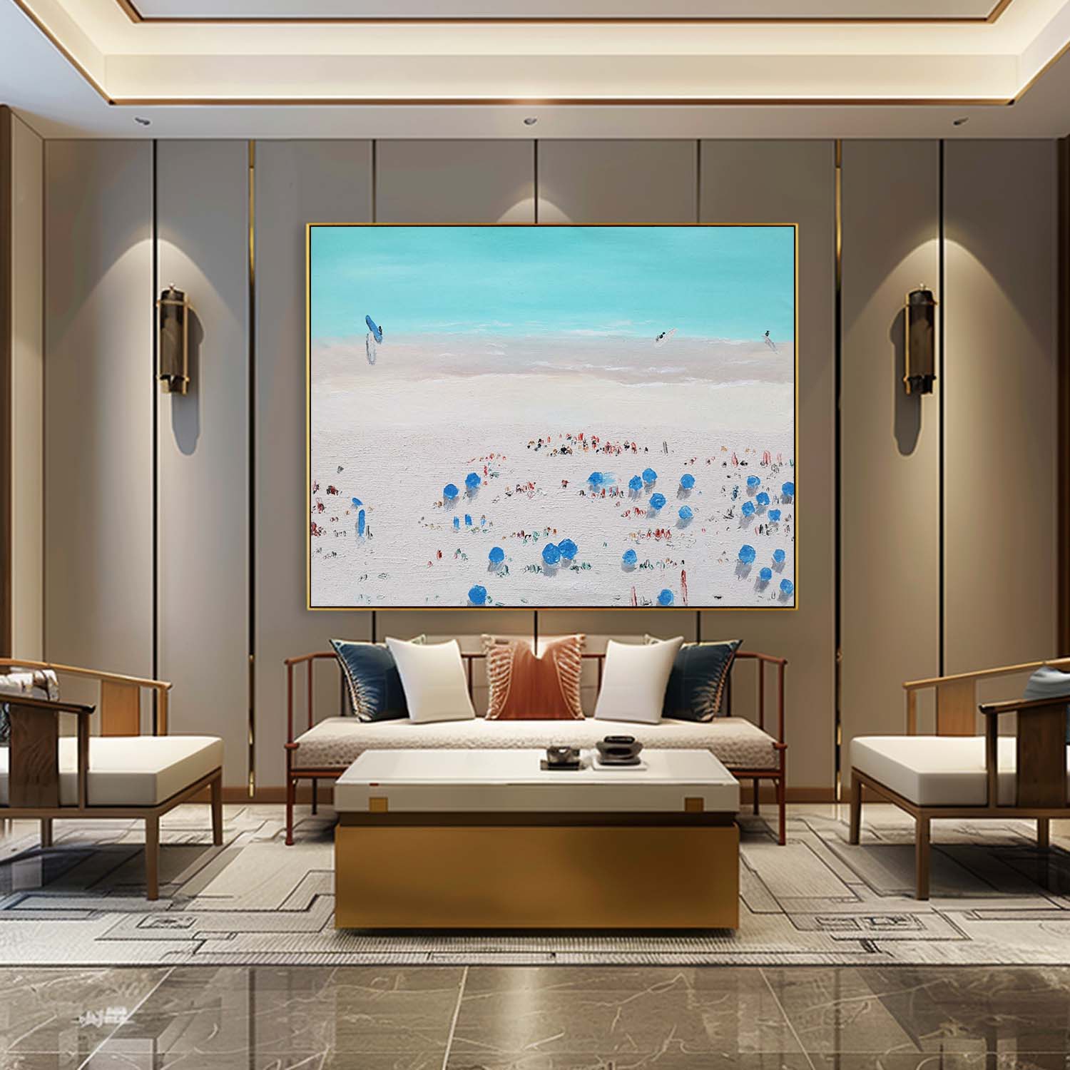 Plaster Art Texture Painting SG267 - Neutralighting
