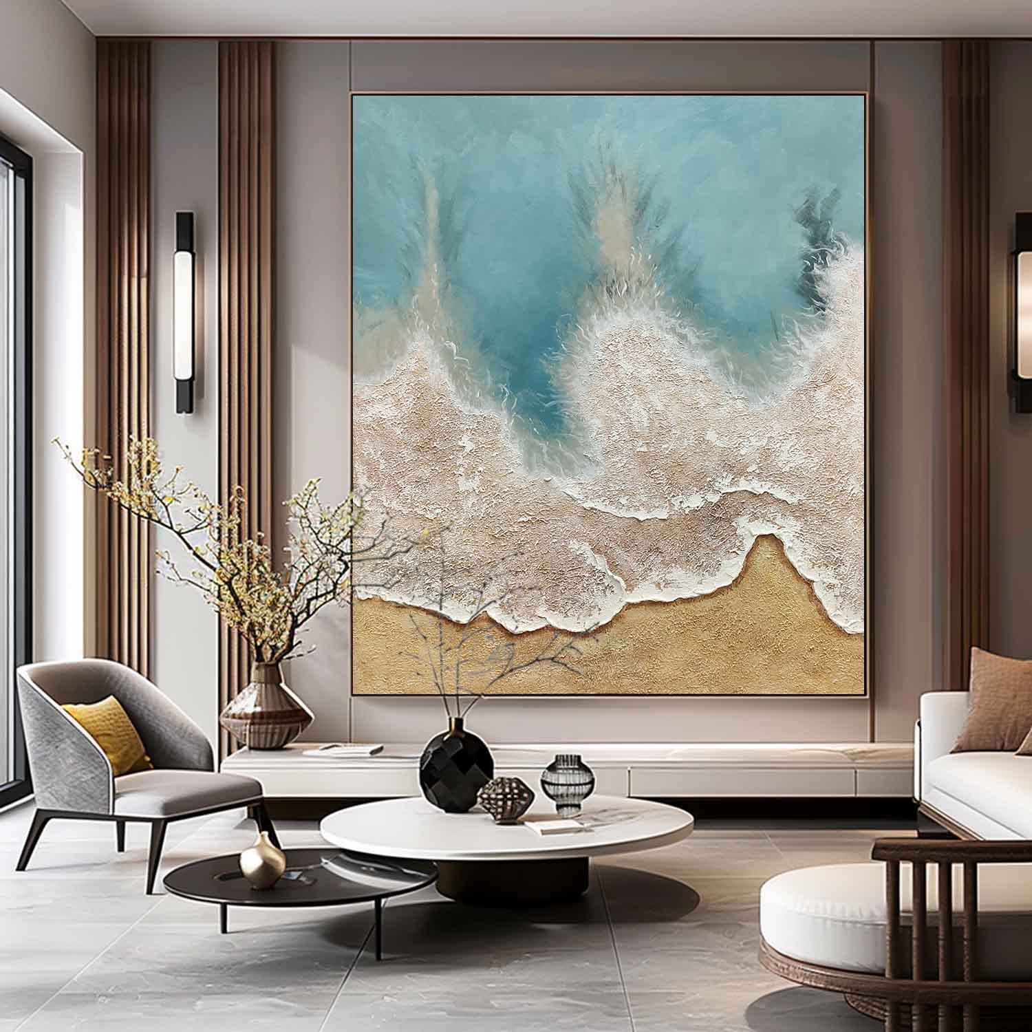 Plaster Art Texture Painting SG262 - Neutralighting