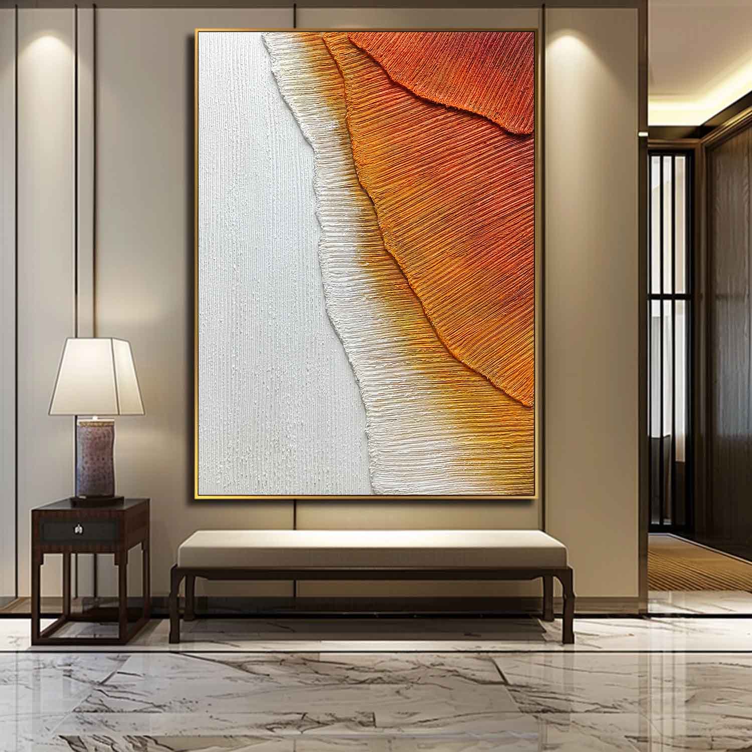 Plaster Art Texture Painting SG263 - Neutralighting
