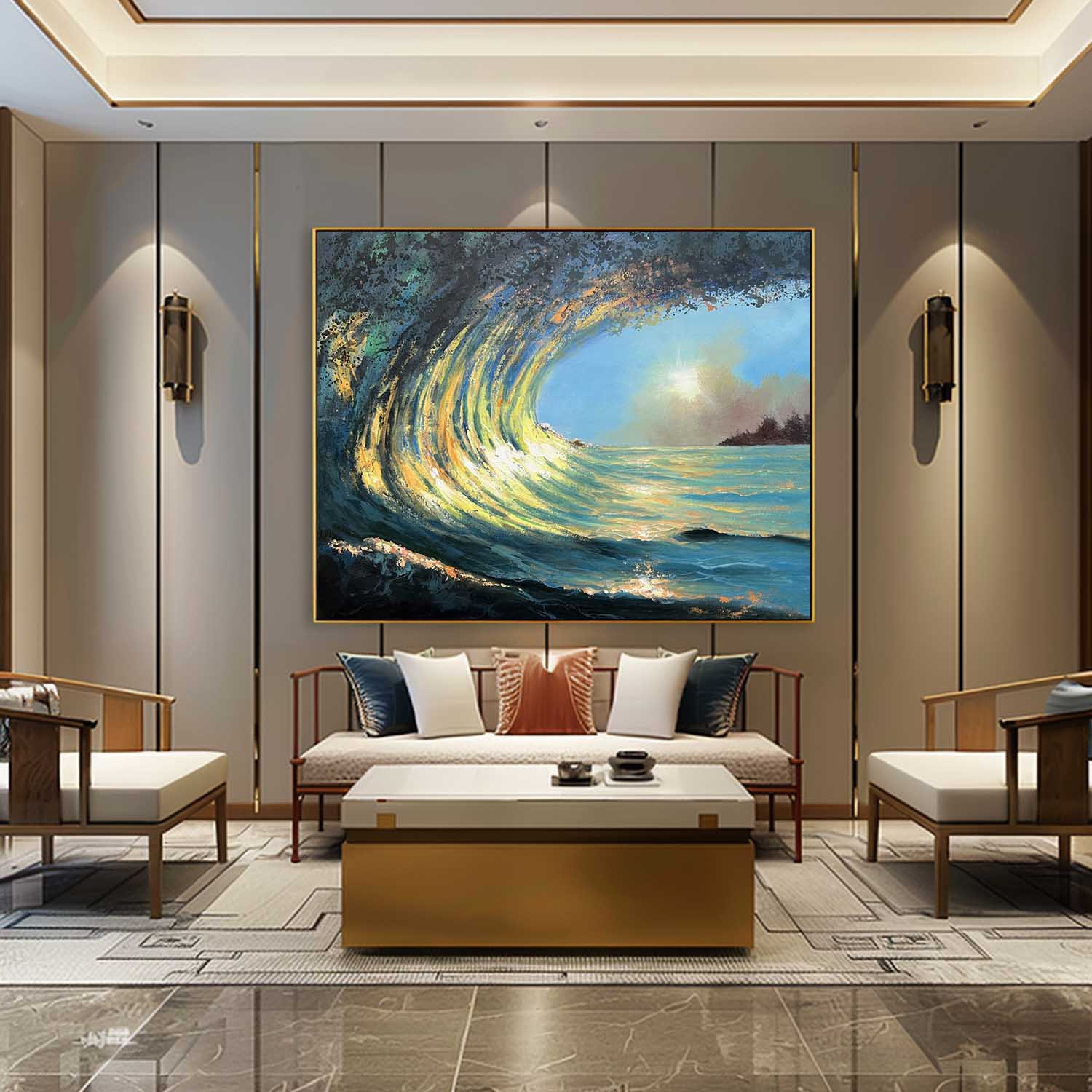 Wall Art Realism Sea Wave Warm