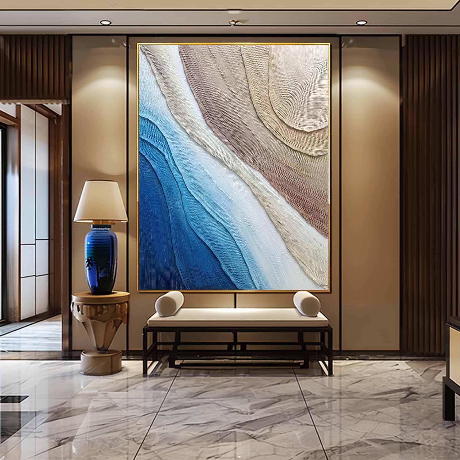 Wall Art Plaster Serene Calm Minimalist
