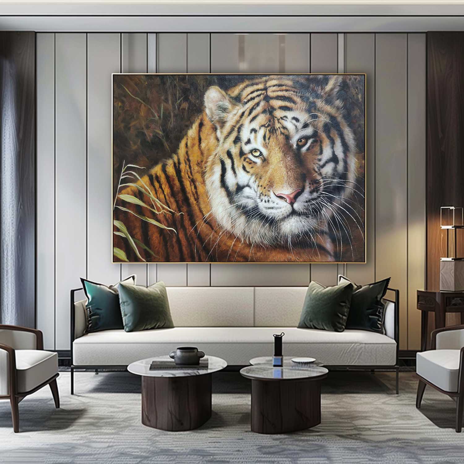 Hyperrealism Majestic Tiger Realistic Oil Painting