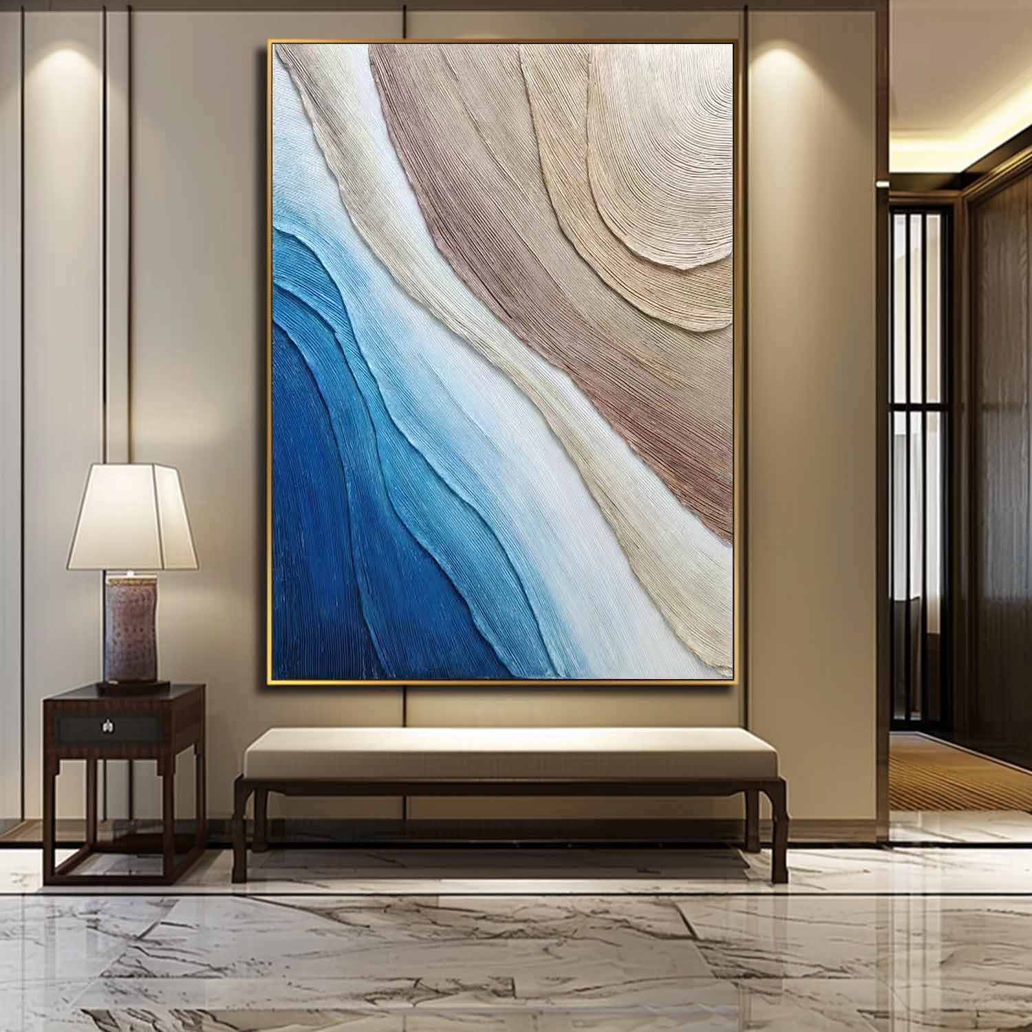 Wall Art Plaster Serene Calm Minimalist