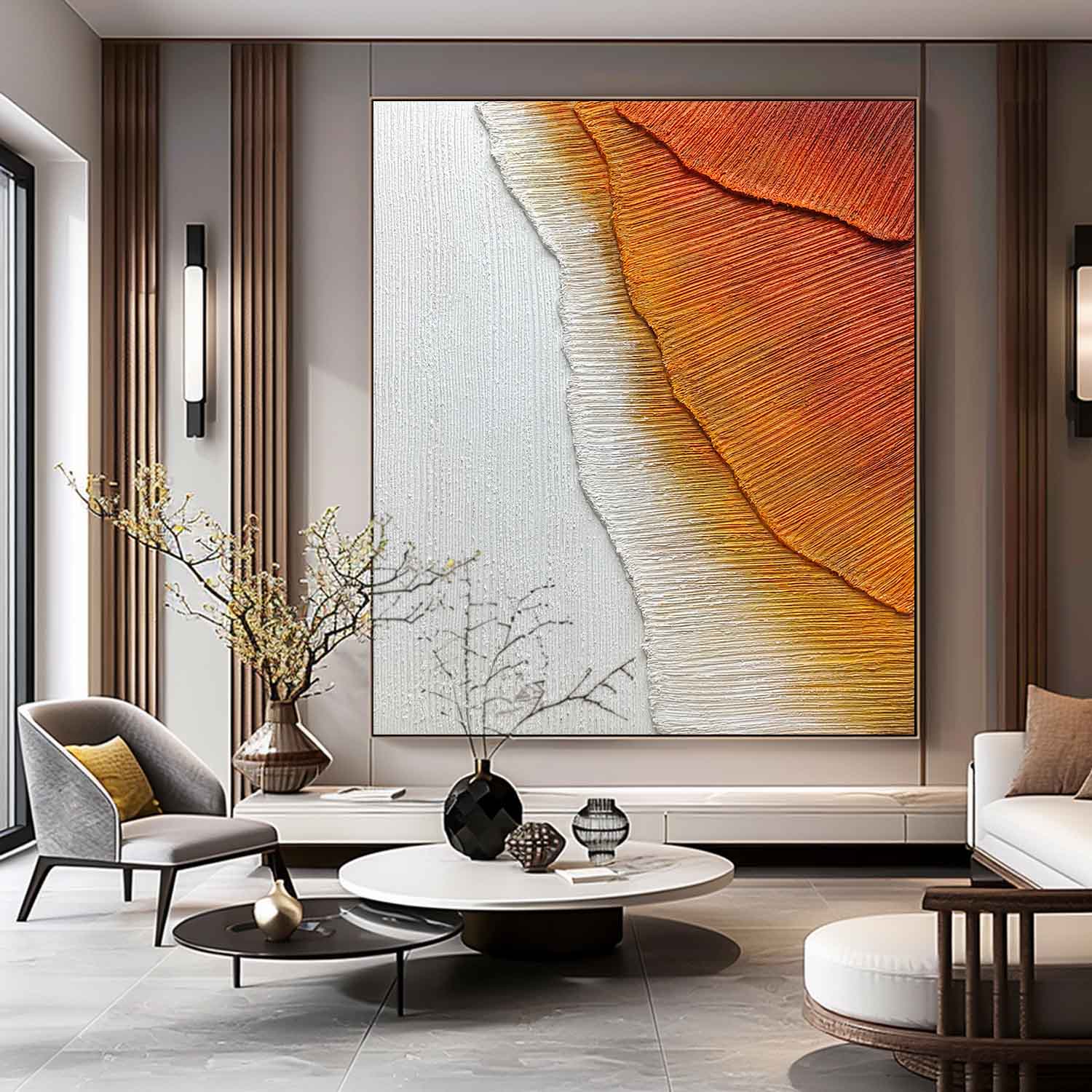 Plaster Art Texture Painting SG263 - Neutralighting