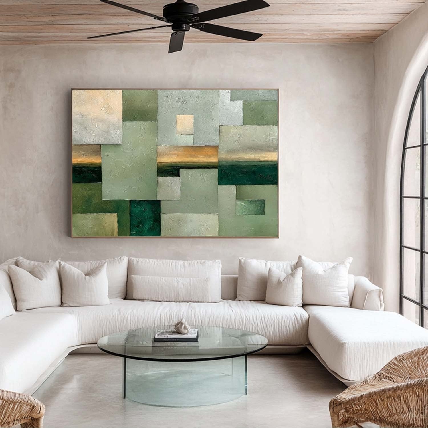 Abstract Geometric Landscape Painting