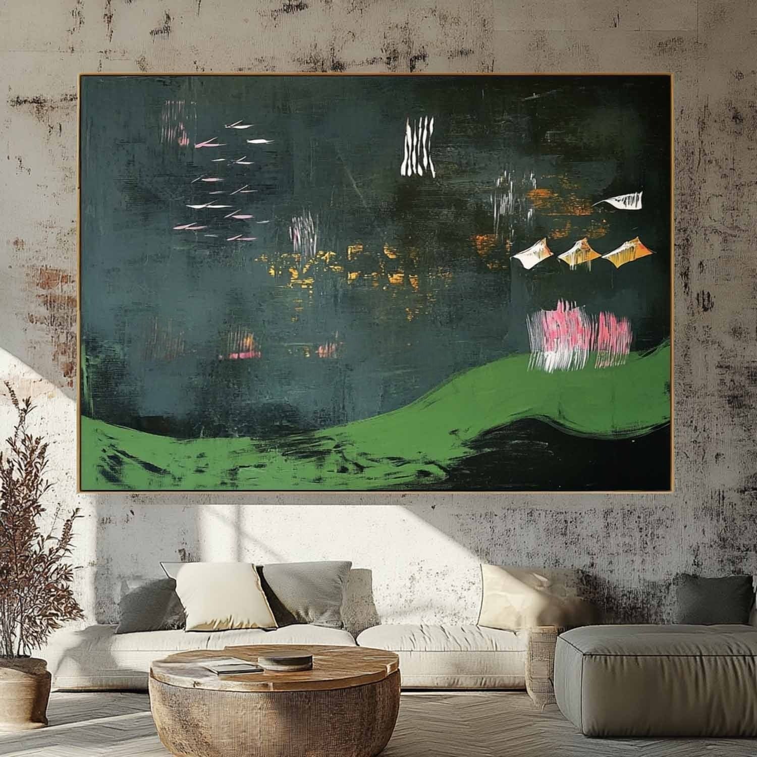 Wall Art Rectangle Abstract Modern Art Luxury