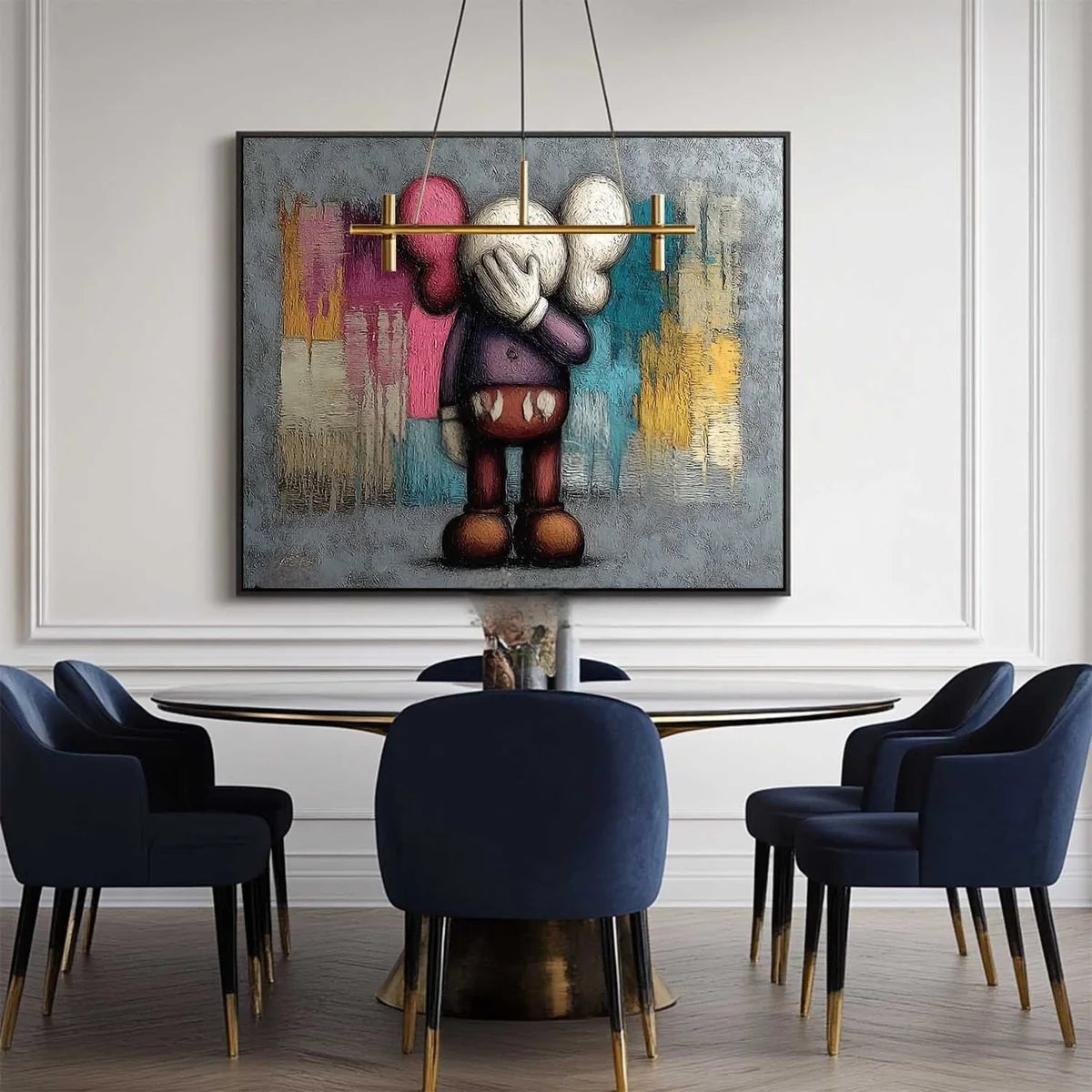 Wall Art Introspective Textured Kaws