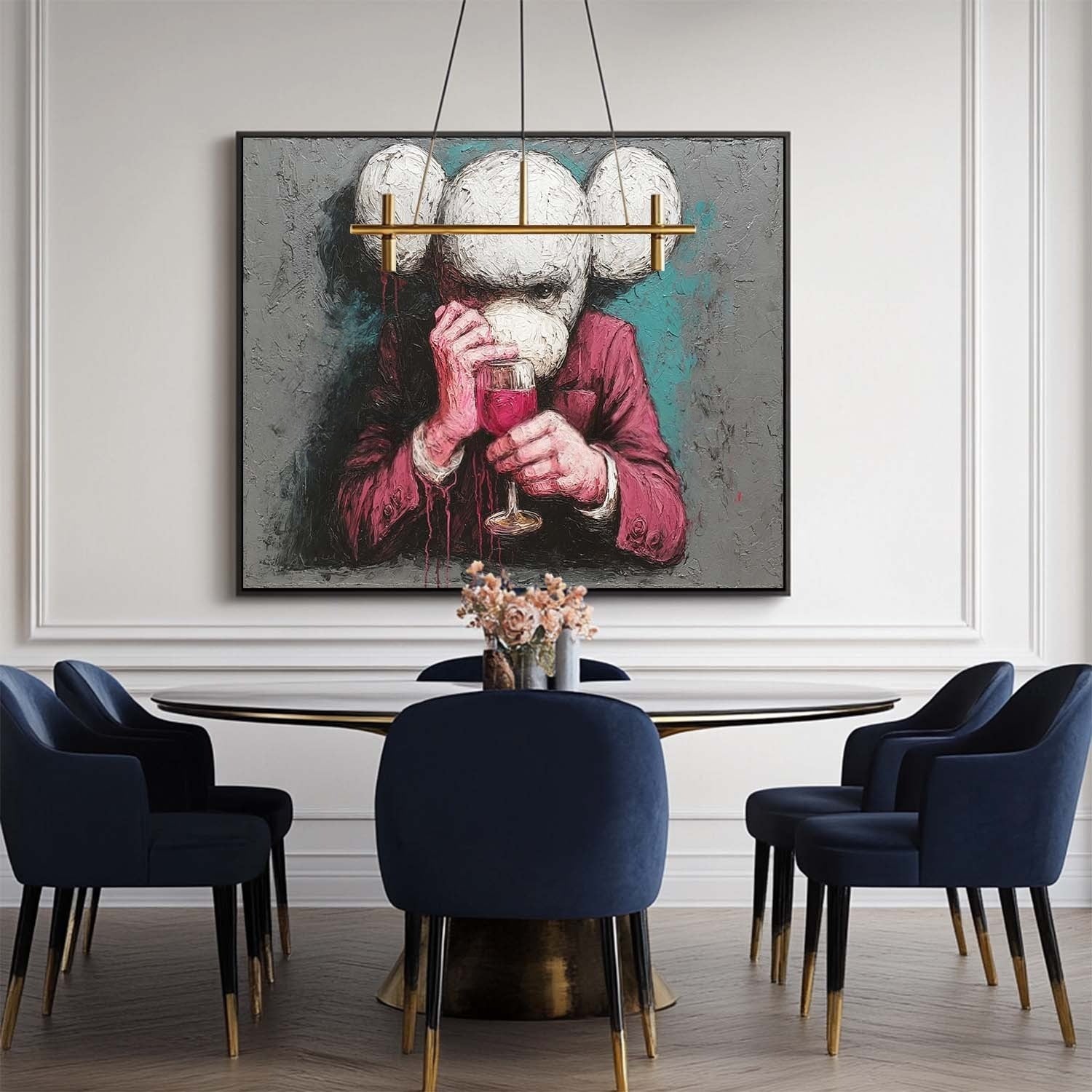 Wall Art Bold Textured Kaws Companion