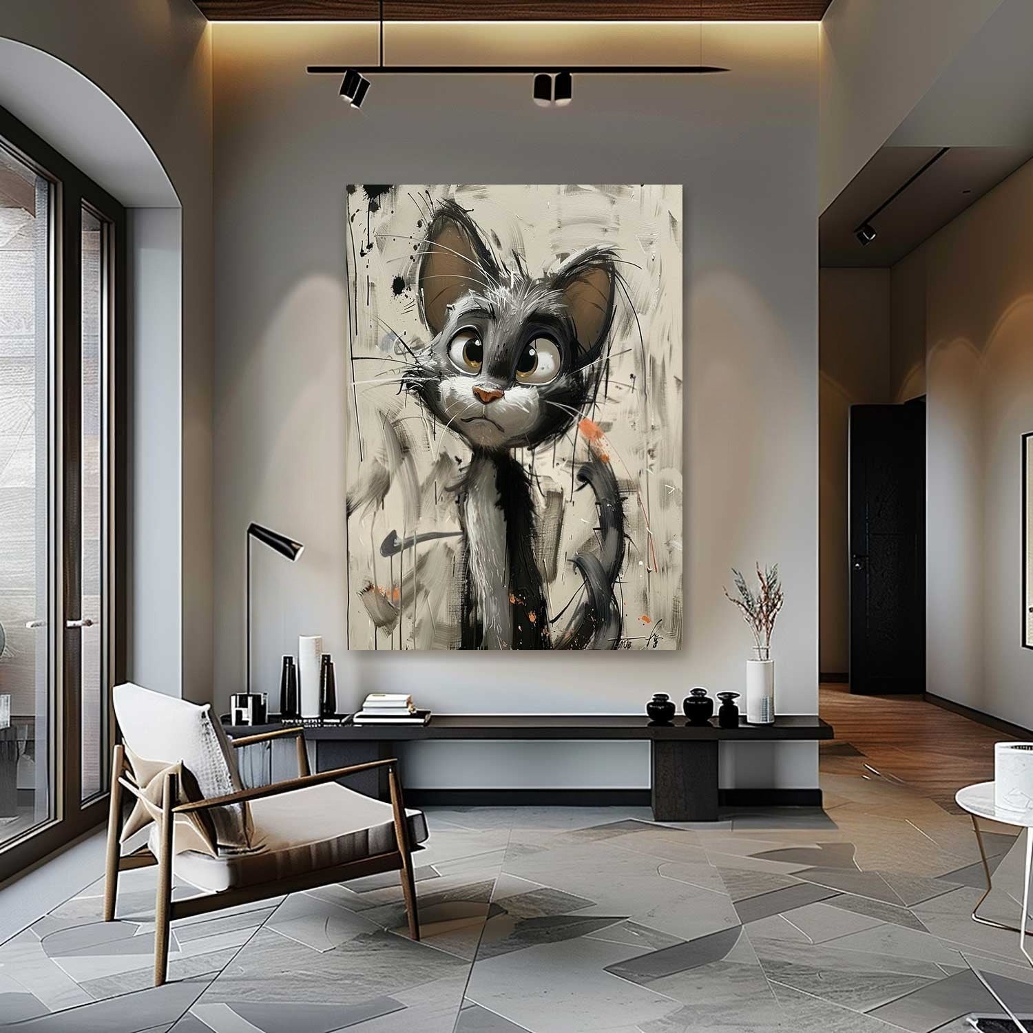 Wall Art Textured Expressive Brushstroke
